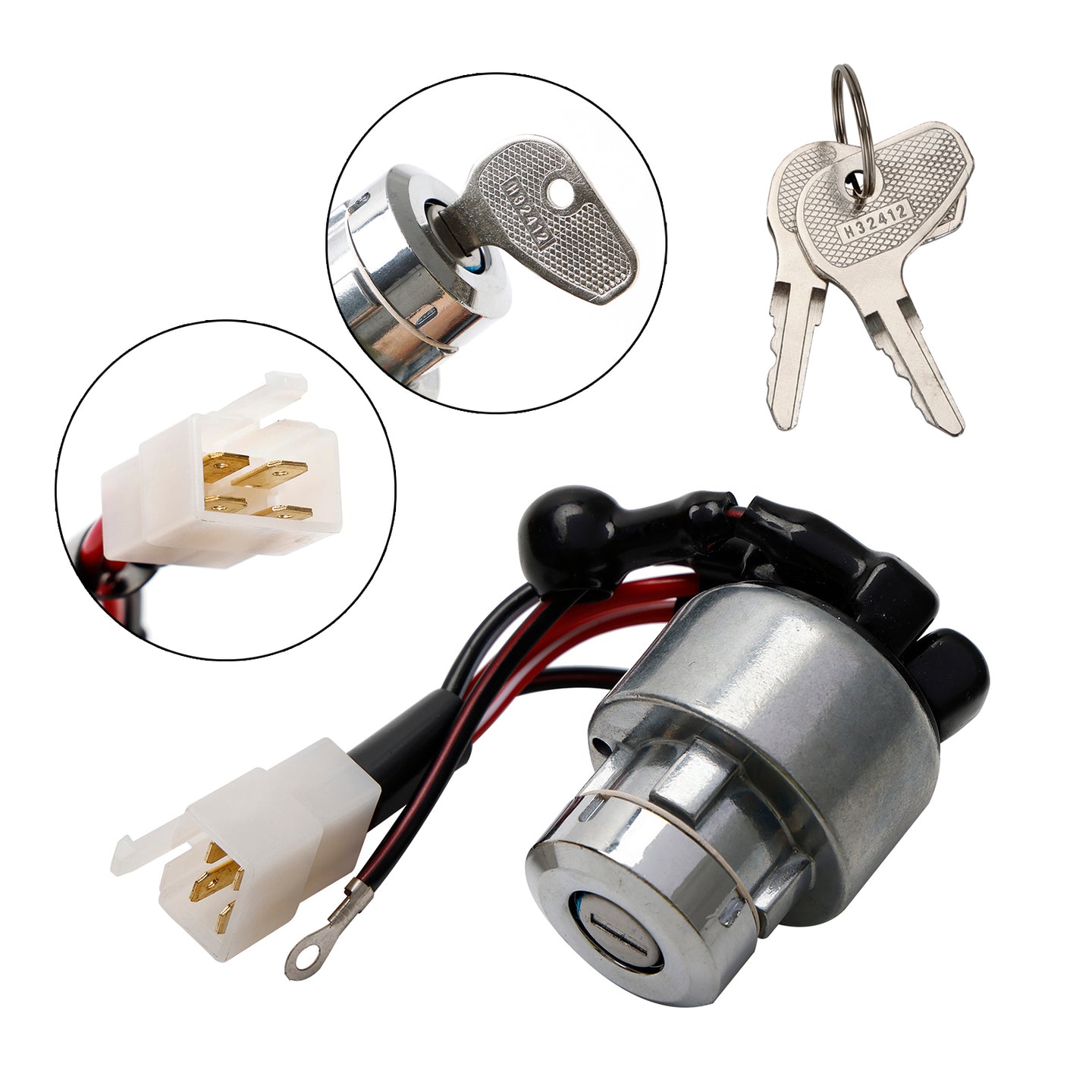 Ignition Switch W/2 Keys 38180-31800 Fits For Kubota L1802 L2002 L2202 Tractor