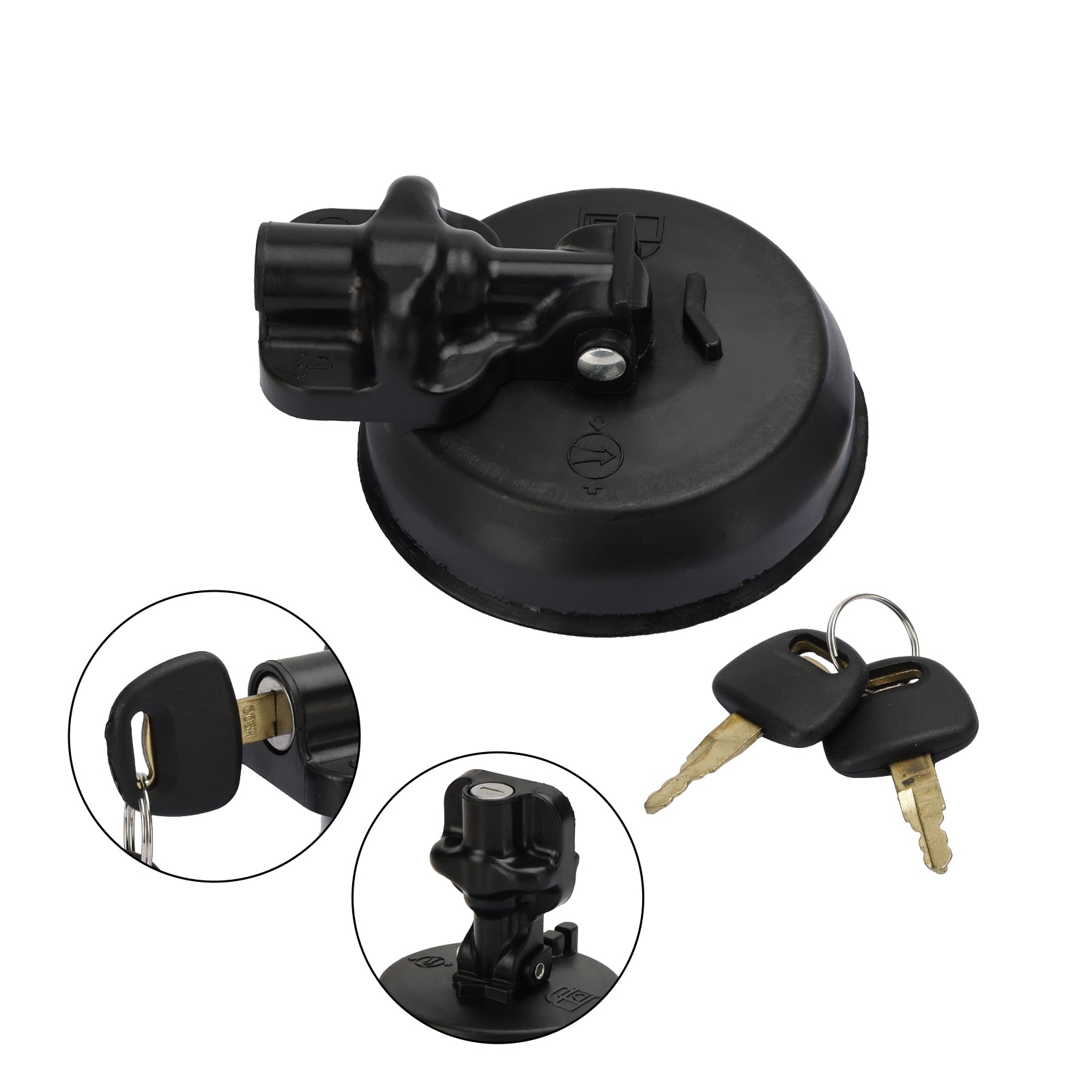 Fuel Tank Cap FYA00010024 Fits For Hitachi Excavator EX120 EX200 EX220 W/2 Keys
