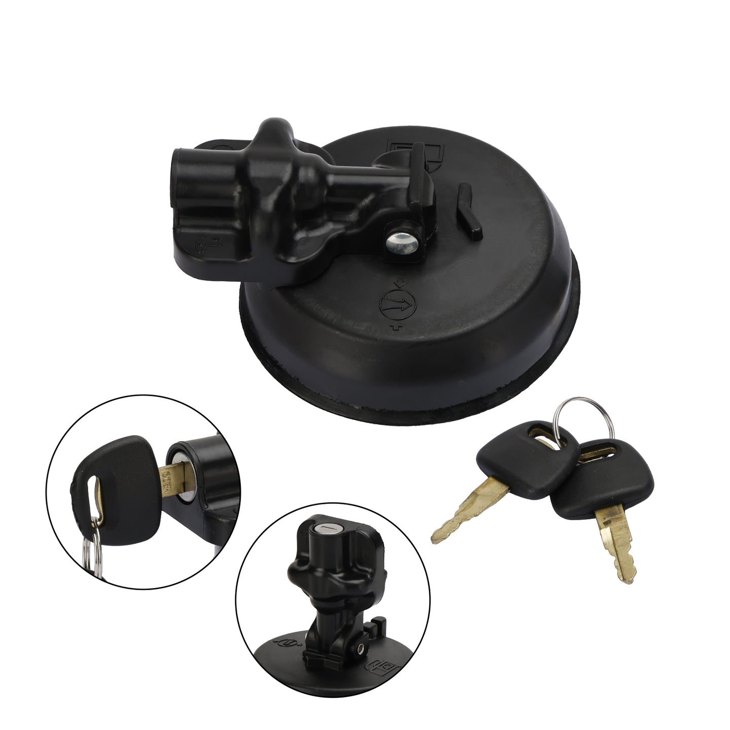 Fuel Tank Cap FYA00010024 Fits For Hitachi Excavator EX120 EX200 EX220 W/2 Keys