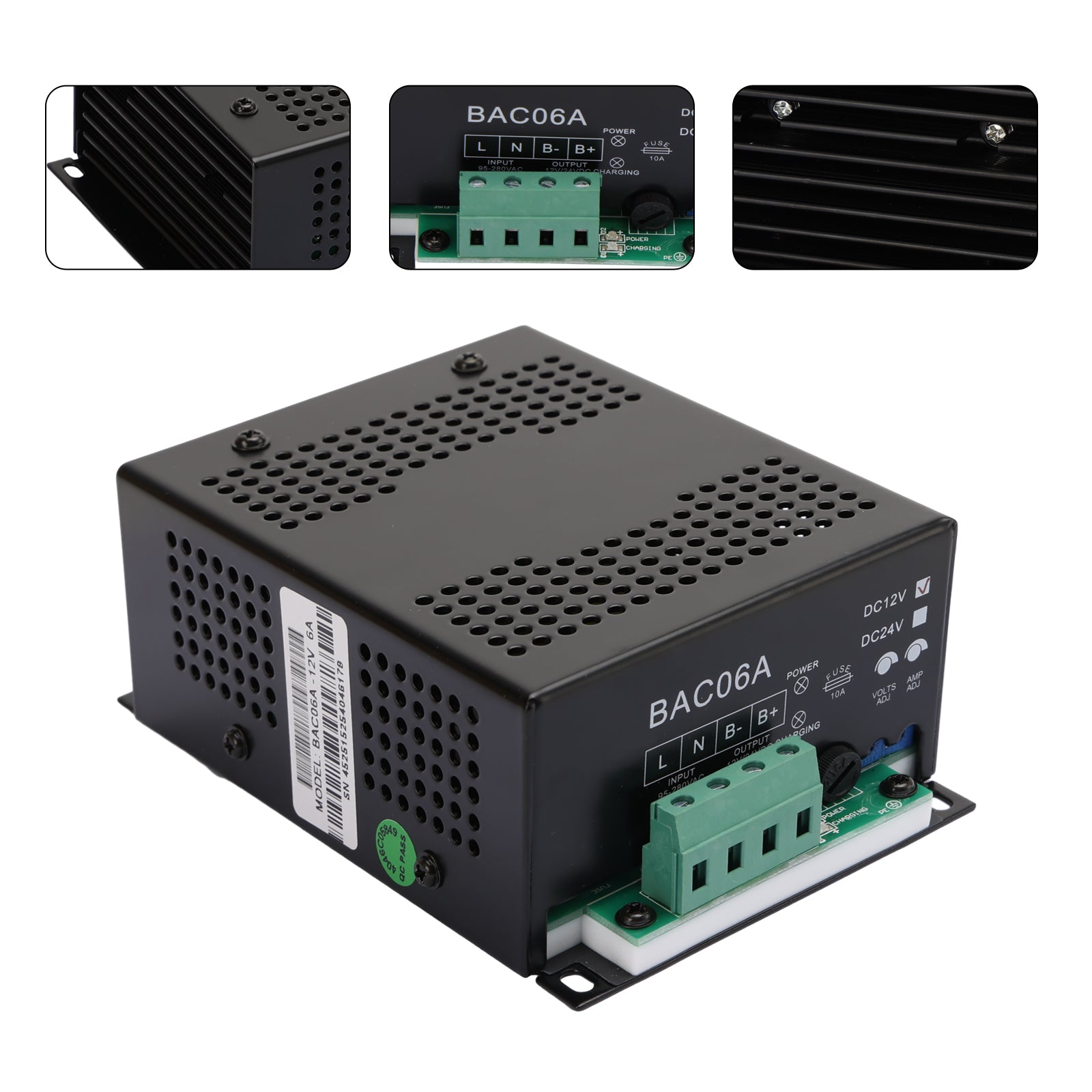 BAC06A 12V Battery Charger & Controller – Compatible with Smartgen Generators