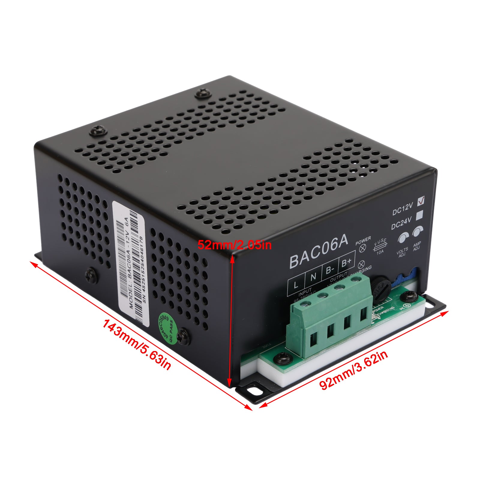 BAC06A 12V Battery Charger & Controller – Compatible with Smartgen Generators