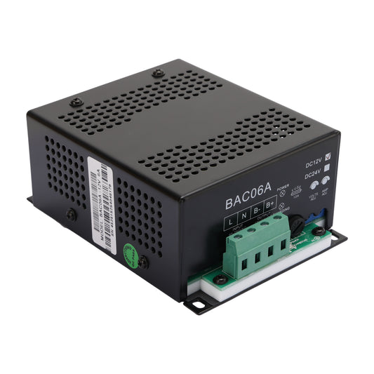 BAC06A 12V 6A Smart Battery Charger & Controller for Smartgen Generators, 2-Stage Lead-Acid Charger