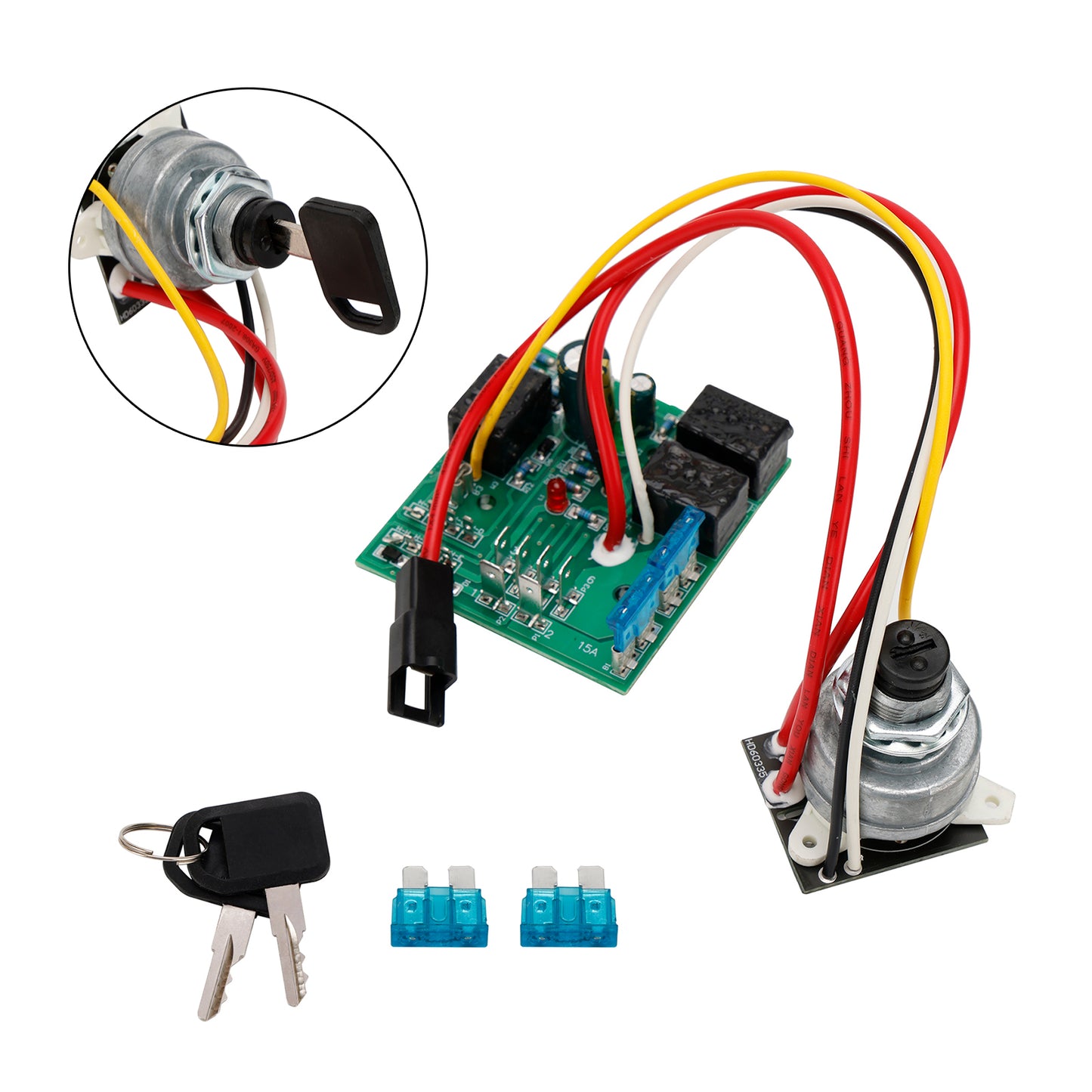 Ignition Switch Module with 2 Keys AM136681 For John Deere 325 335 345 355