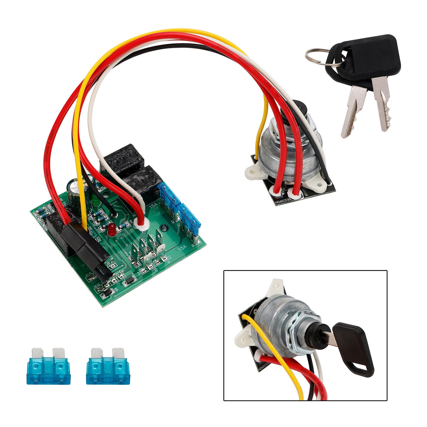 Ignition Switch Module with 2 Keys AM136681 For John Deere 325 335 345 355