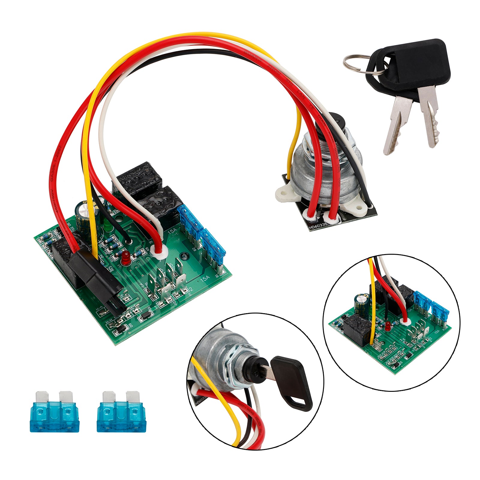 Ignition Switch Module with 2 Keys AM136681 For John Deere 325 335 345 355