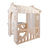 Kids Plastic Outdoor Playhouse with Lights & Building Blocks – Toddler Playhouse Toy for Backyard & Garden Fun