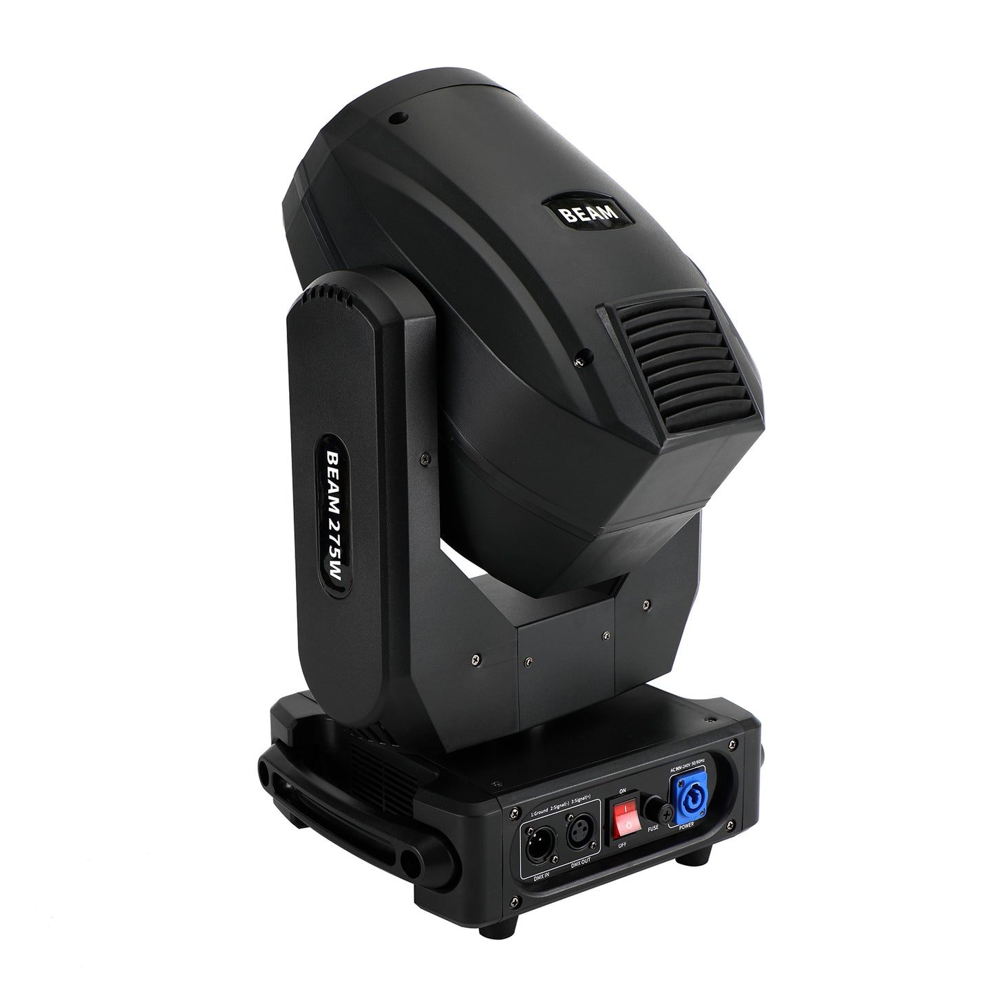 10R 275W Sharpy Beam Moving Head Light with Dual 8+16 Facet Prisms, Frost & Color Wheel, DMX for Stage & DJ