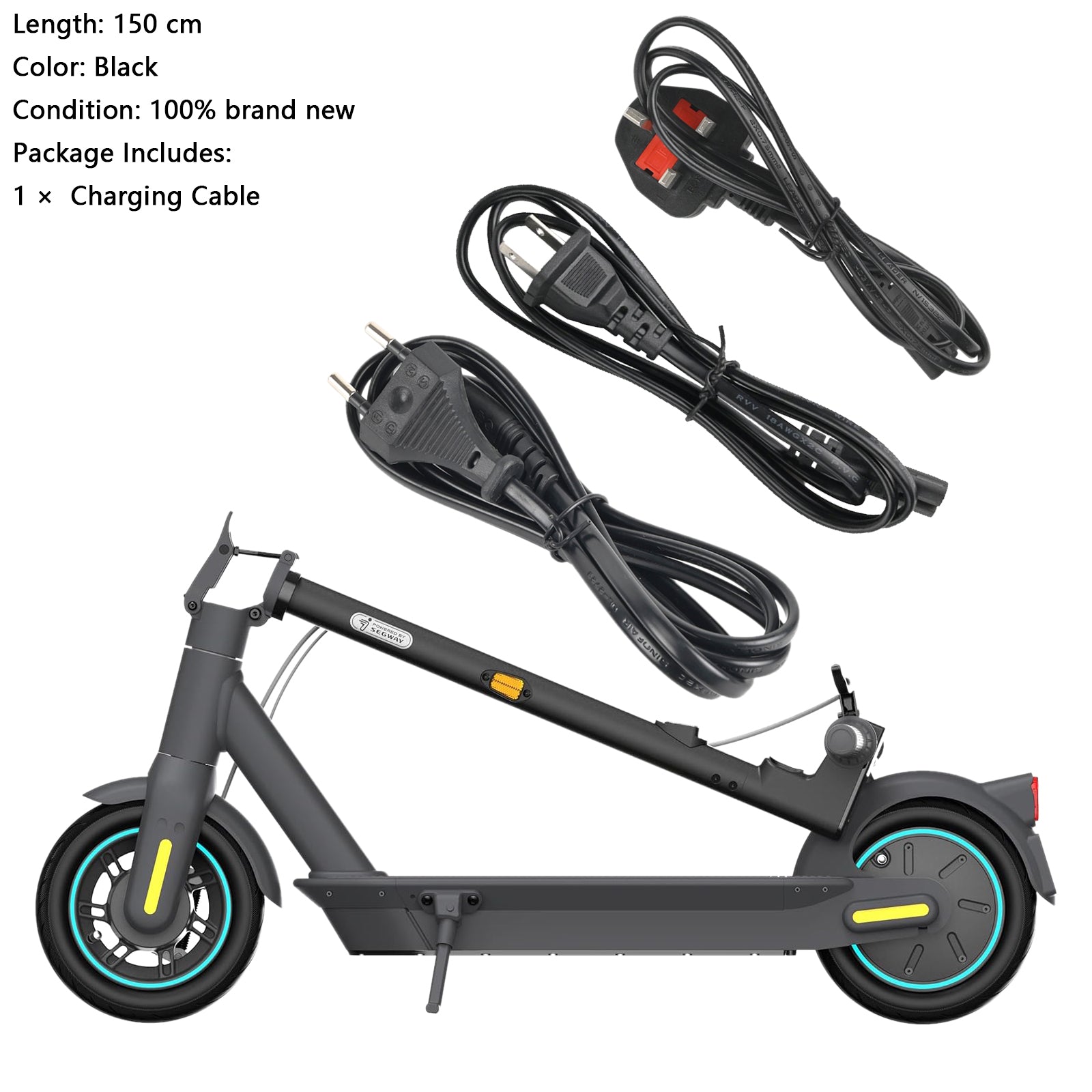 Charging Cable for Segway Ninebot MAX Electric Scooter G2/G30/G30P/P65/P100S