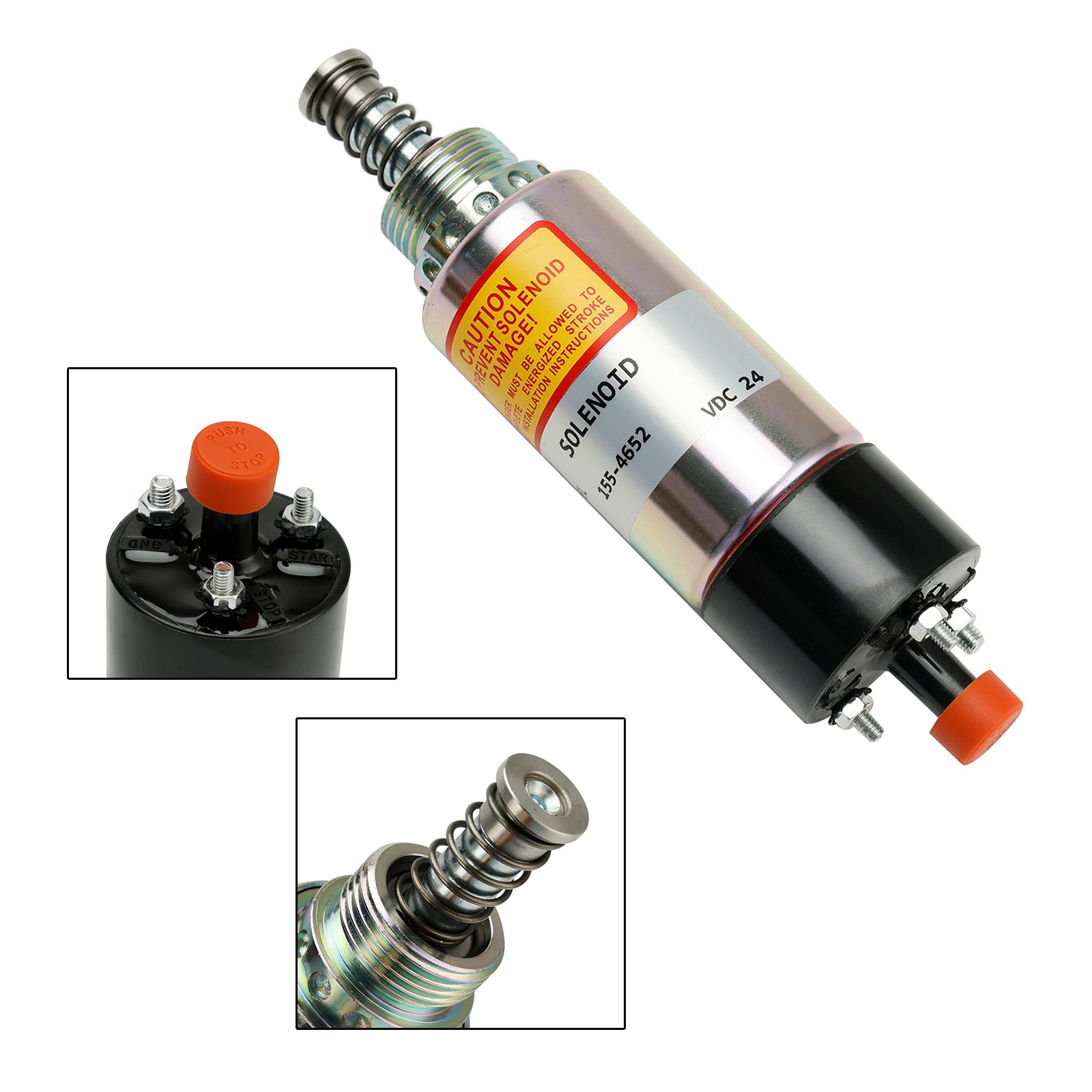 Fuel Shut Off Solenoid Valve 8C-3663 155-4652 125-5772 For CAT 3126 3114 3116