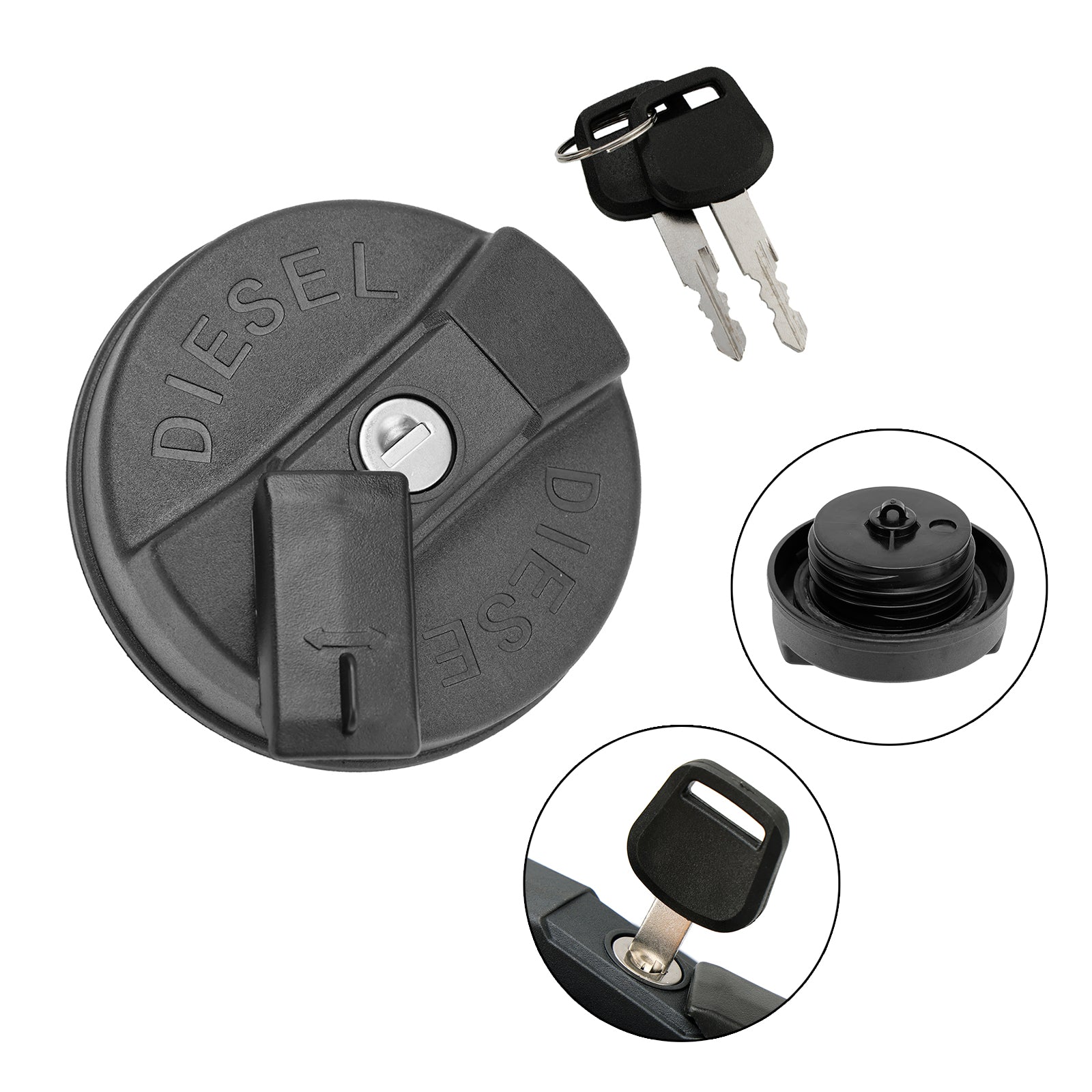 Fuel Tank Cap 332/F4780 331/11403 For JCB Backhoe Loader 3C 3CX 3D With 2 Keys