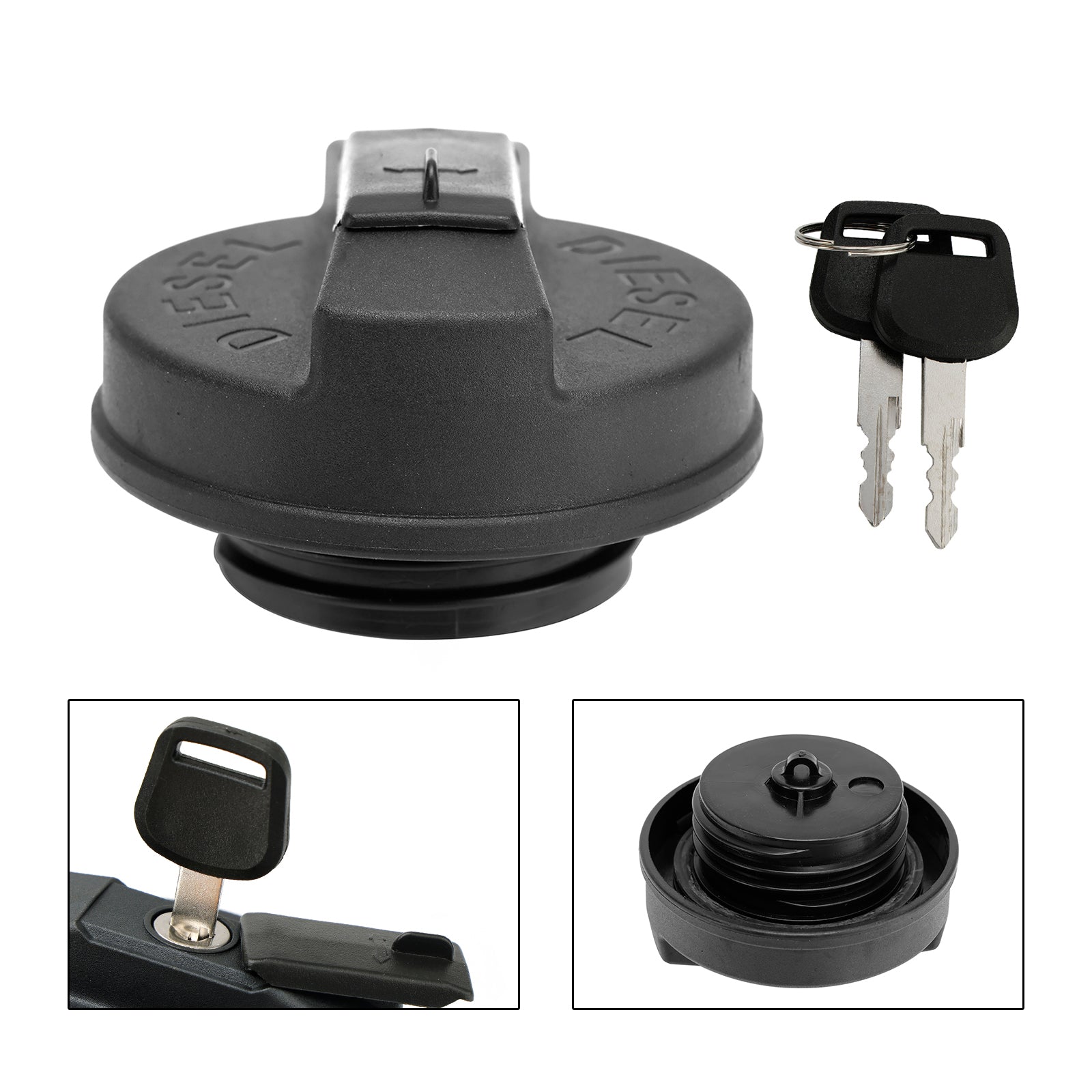 Fuel Tank Cap 332/F4780 331/11403 For JCB Backhoe Loader 3C 3CX 3D With 2 Keys