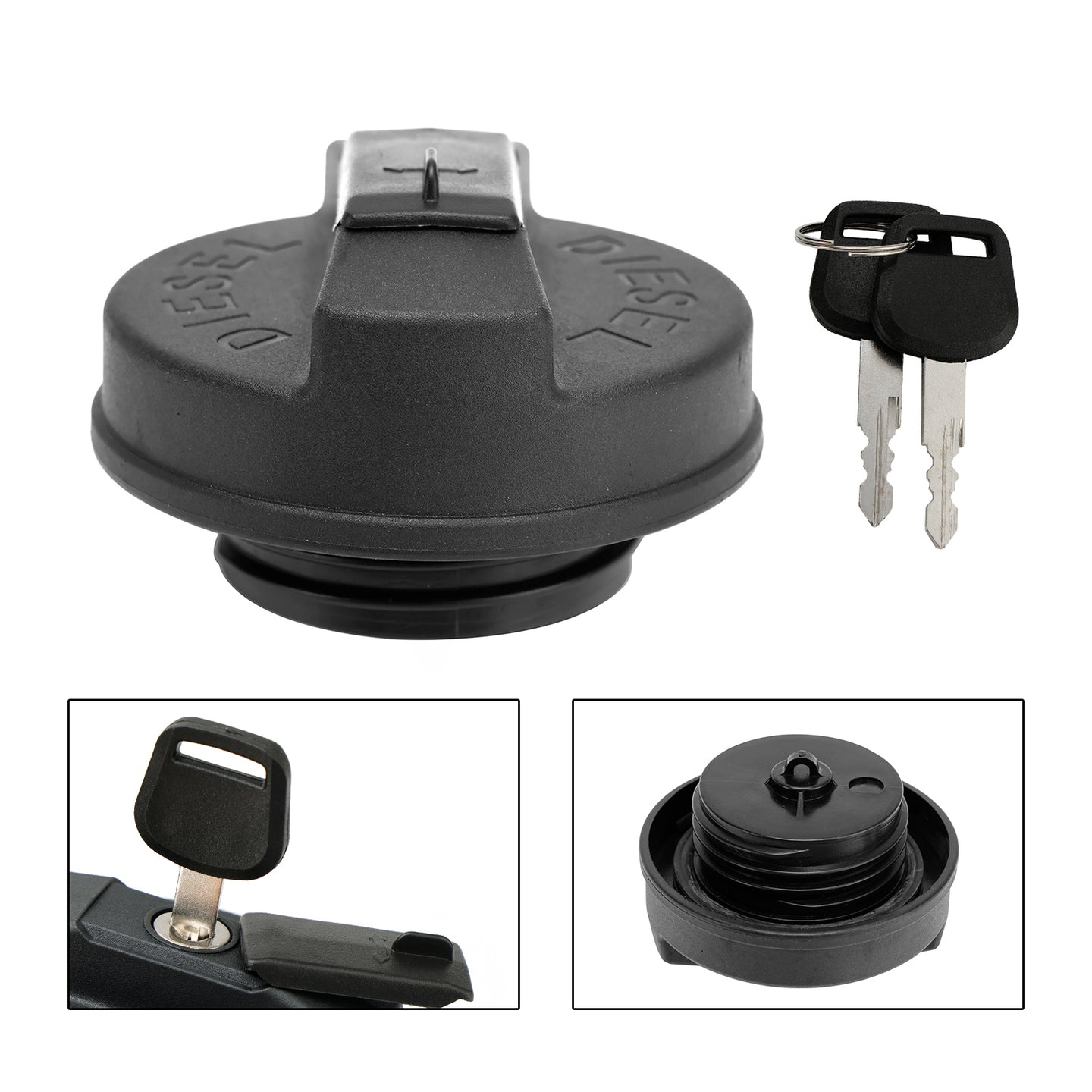 Fuel Tank Cap 332/F4780 331/11403 For JCB Backhoe Loader 3C 3CX 3D With 2 Keys