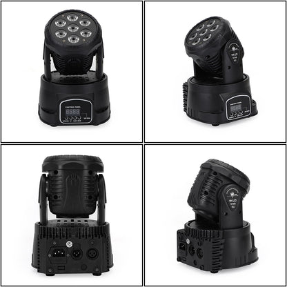 70W RGBW LED Moving Head Stage Light – 7x10W, DMX for DJ, Disco, Party & Stage