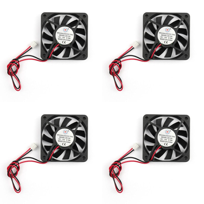 DC Brushless Cooling Fan 12V 0.18A 6010s 60x60x10mm 2 Pin CPU Computer Fan