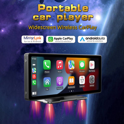 10.26inch Wireless Carplay Bluetooth Stereo Radio FM Car MP5 Player + 4 LED Camera