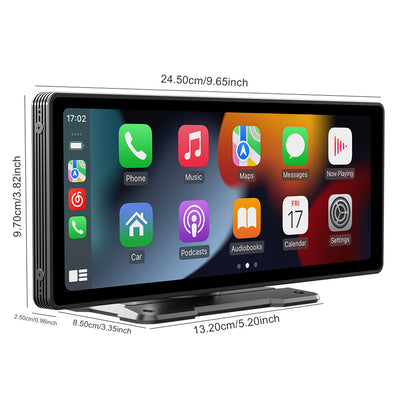 10.26inch Wireless Carplay Bluetooth Stereo Radio FM Car MP5 Player + 4 LED Camera