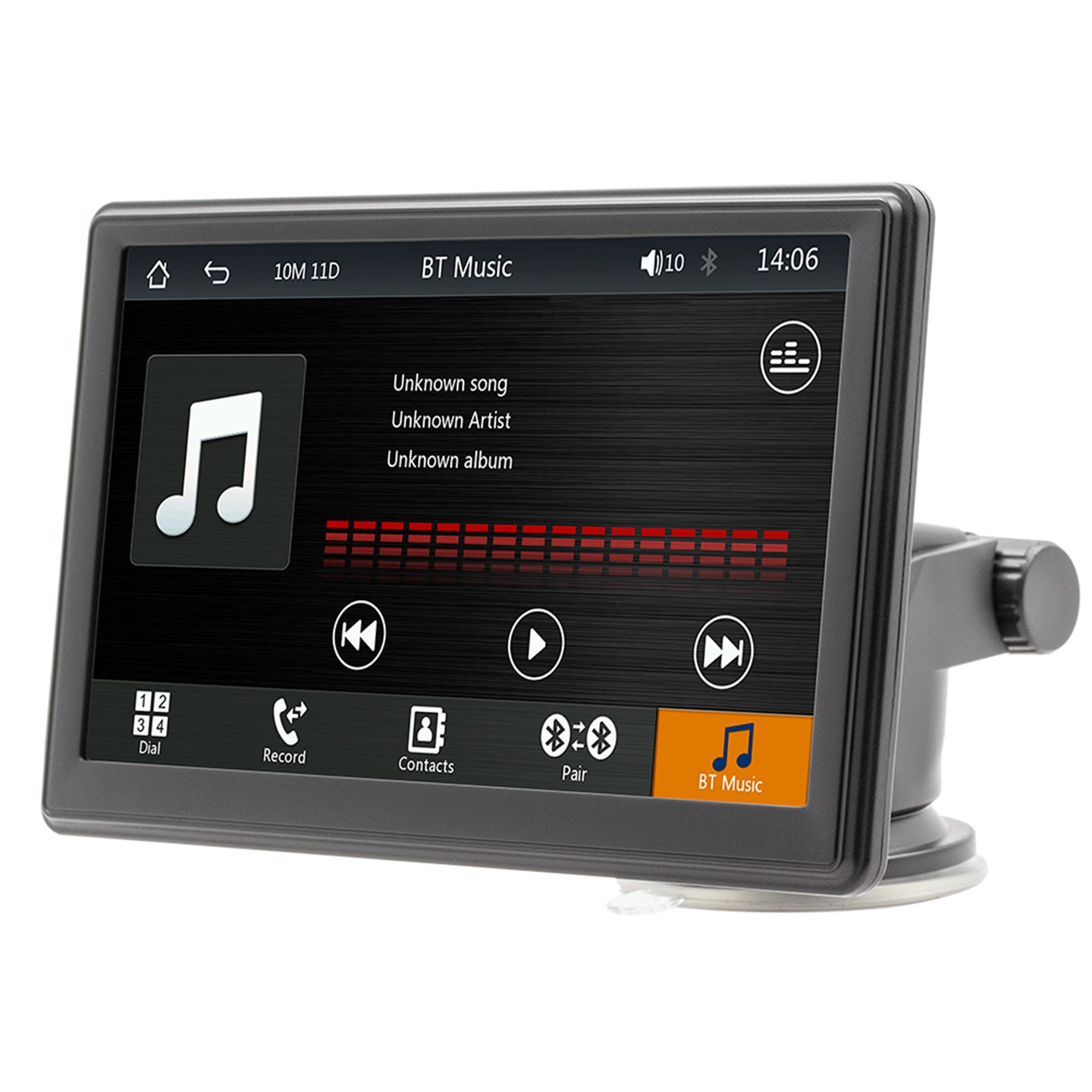 7inch Portable Wireless Carplay Car MP5 Player Bluetooth Stereo Radio 4 LED Camera