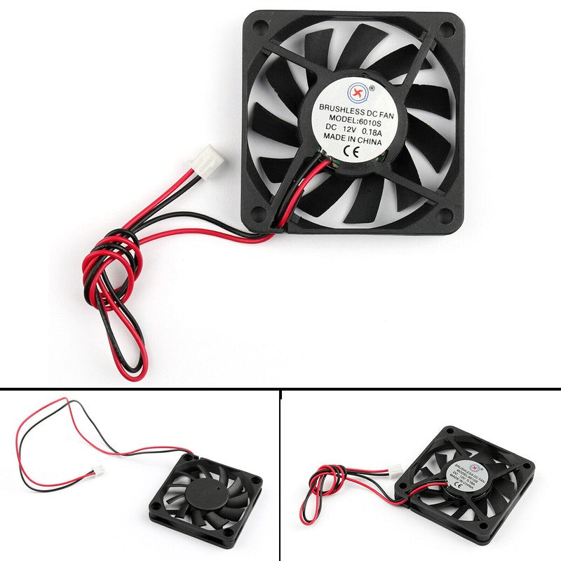 DC Brushless Cooling Fan 12V 0.18A 6010s 60x60x10mm 2 Pin CPU Computer Fan