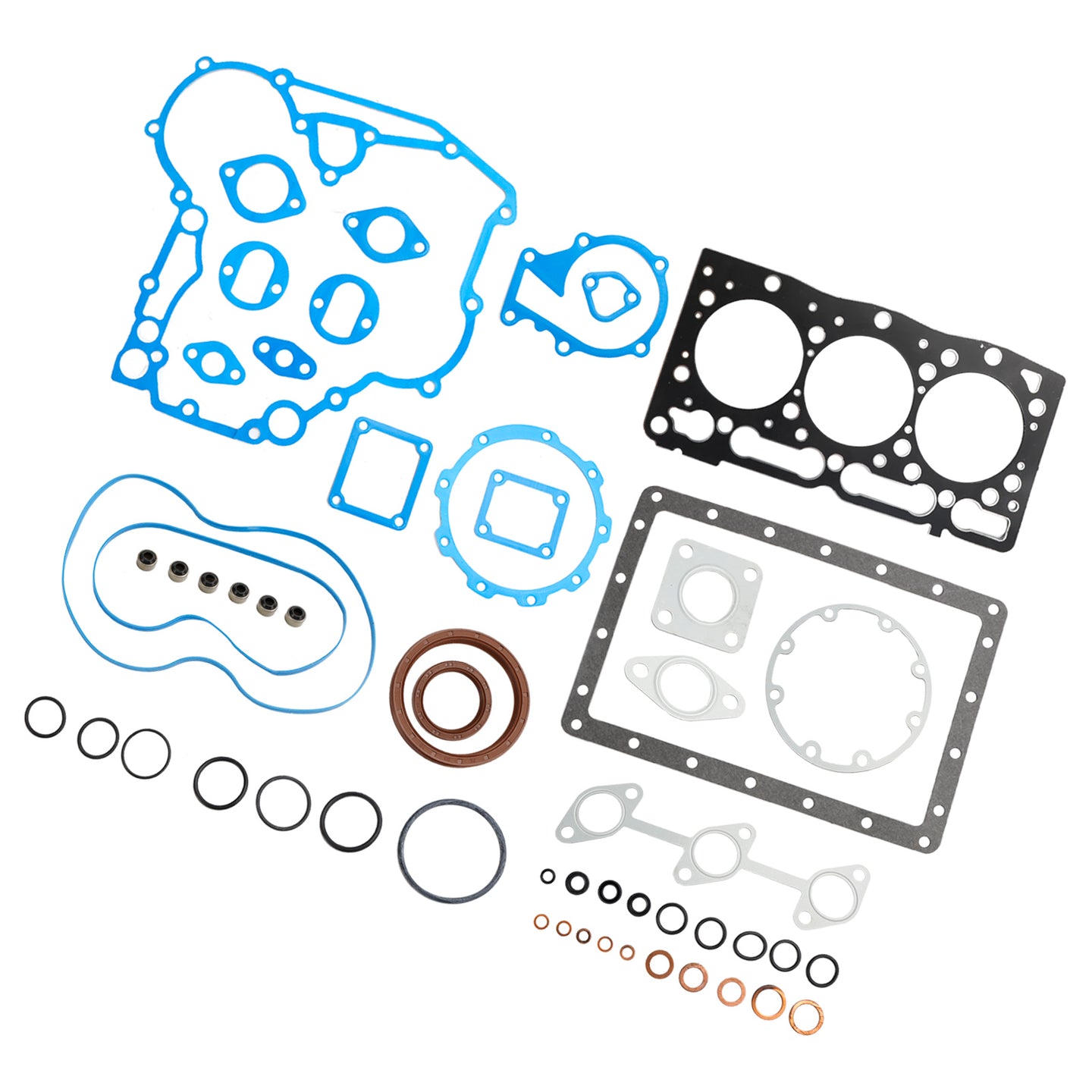 Complete Cylinder Head Kit for Kubota D1105 Engine, with Full Gasket Set & Valves, Fits RTV1100, K008 & B2410