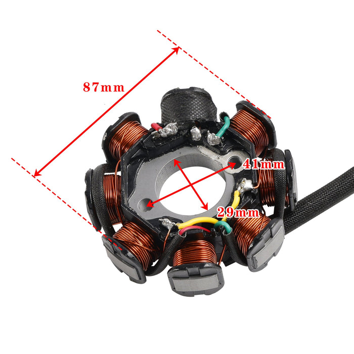 8 Coil 5-Wire Stator Magneto for GY6 125cc 150cc Moped ATV Buggy Scooter Go Kart