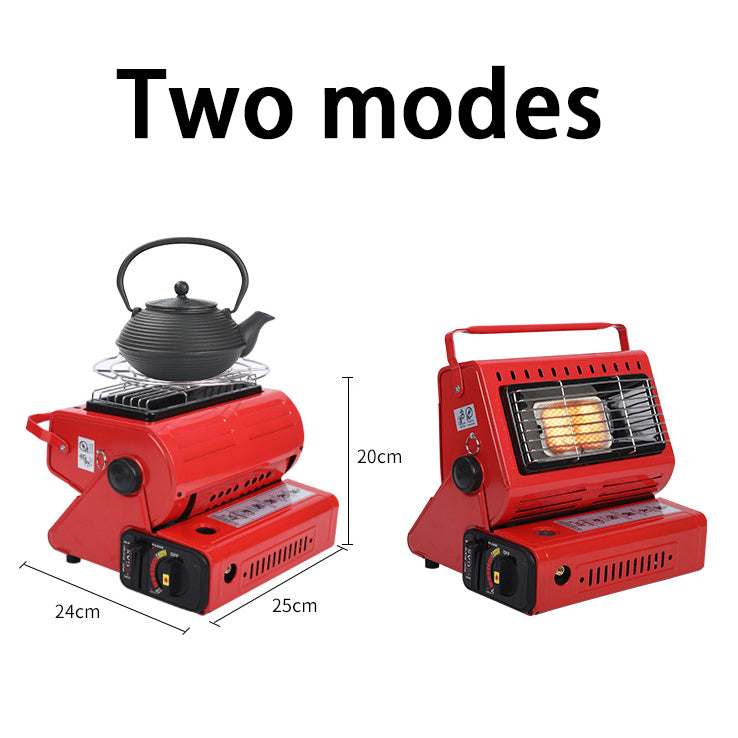 Portable 2-in-1 Butane Heater & Stove, Outdoor Camping Gas Heater Cooker for Tent, Ice Fishing & Emergency Survival