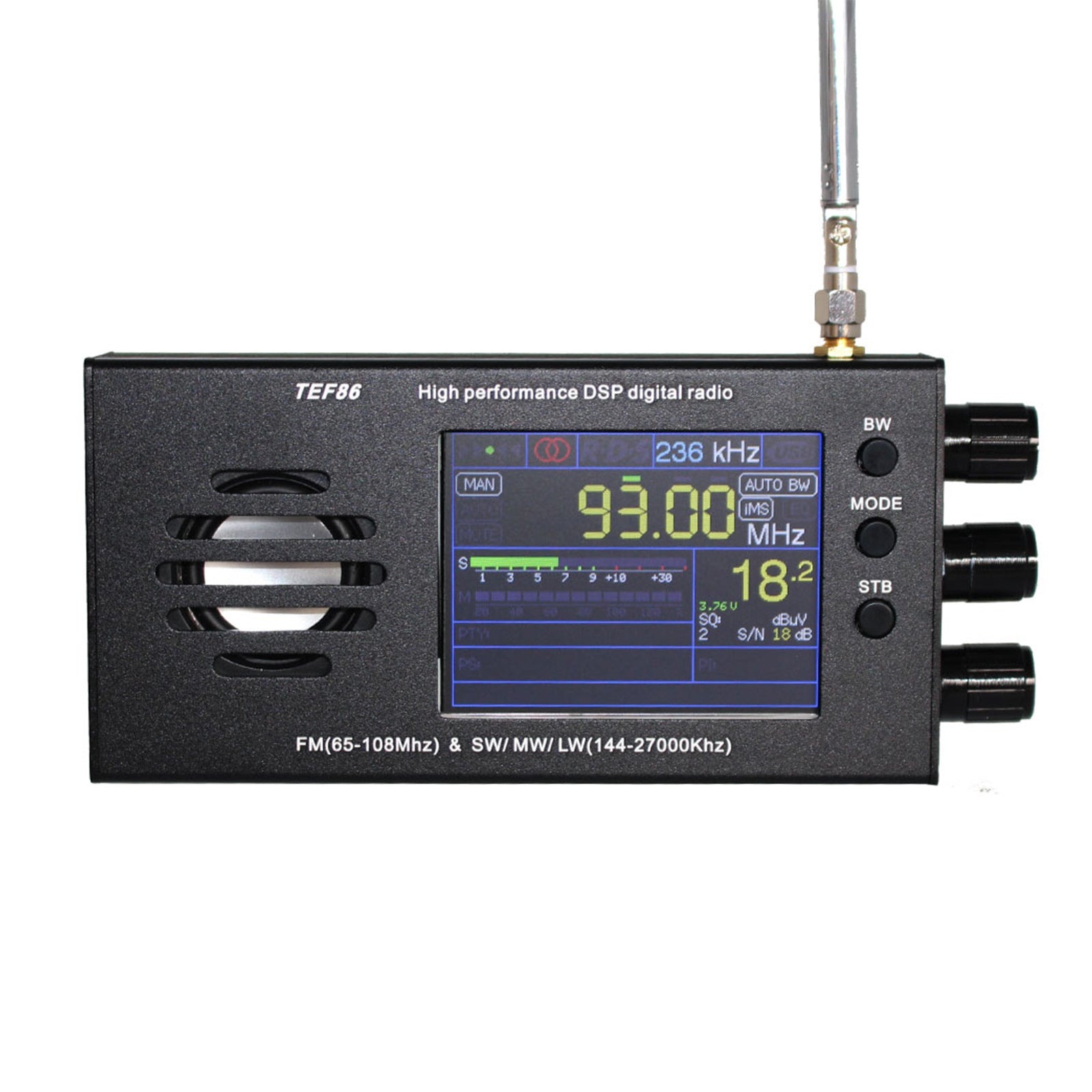 3.2 inch LCD Display TEF6686 High Performance DSP Digital Radio FM/SW/MW/LW