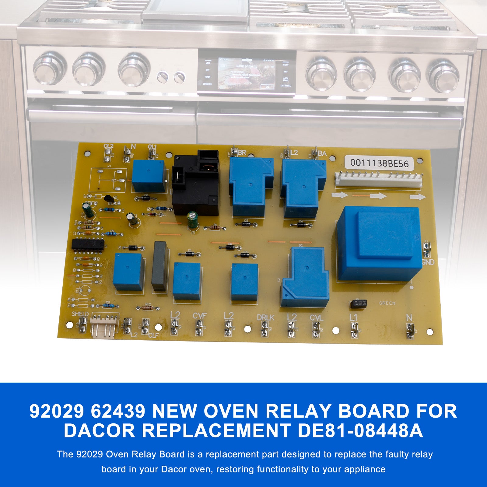 92028 Oven Relay Board for Dacor Replacement DE81-09179A