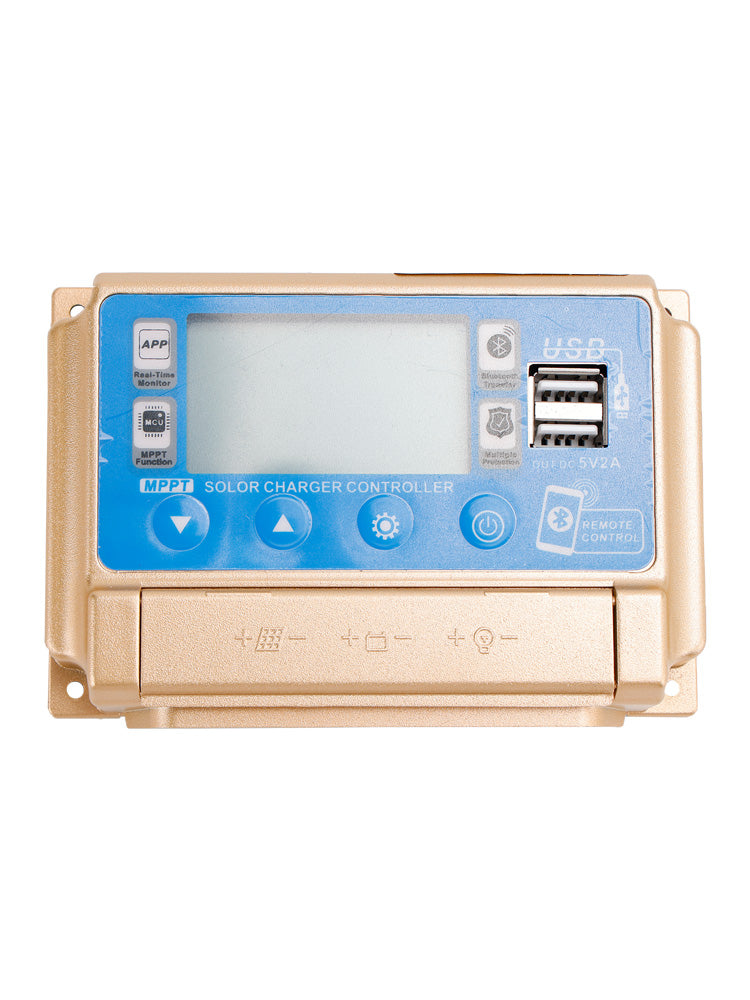 40A MPPT Bluetooth APP Solar Charge Controller Charger Fits 12V/24V Battery Gold