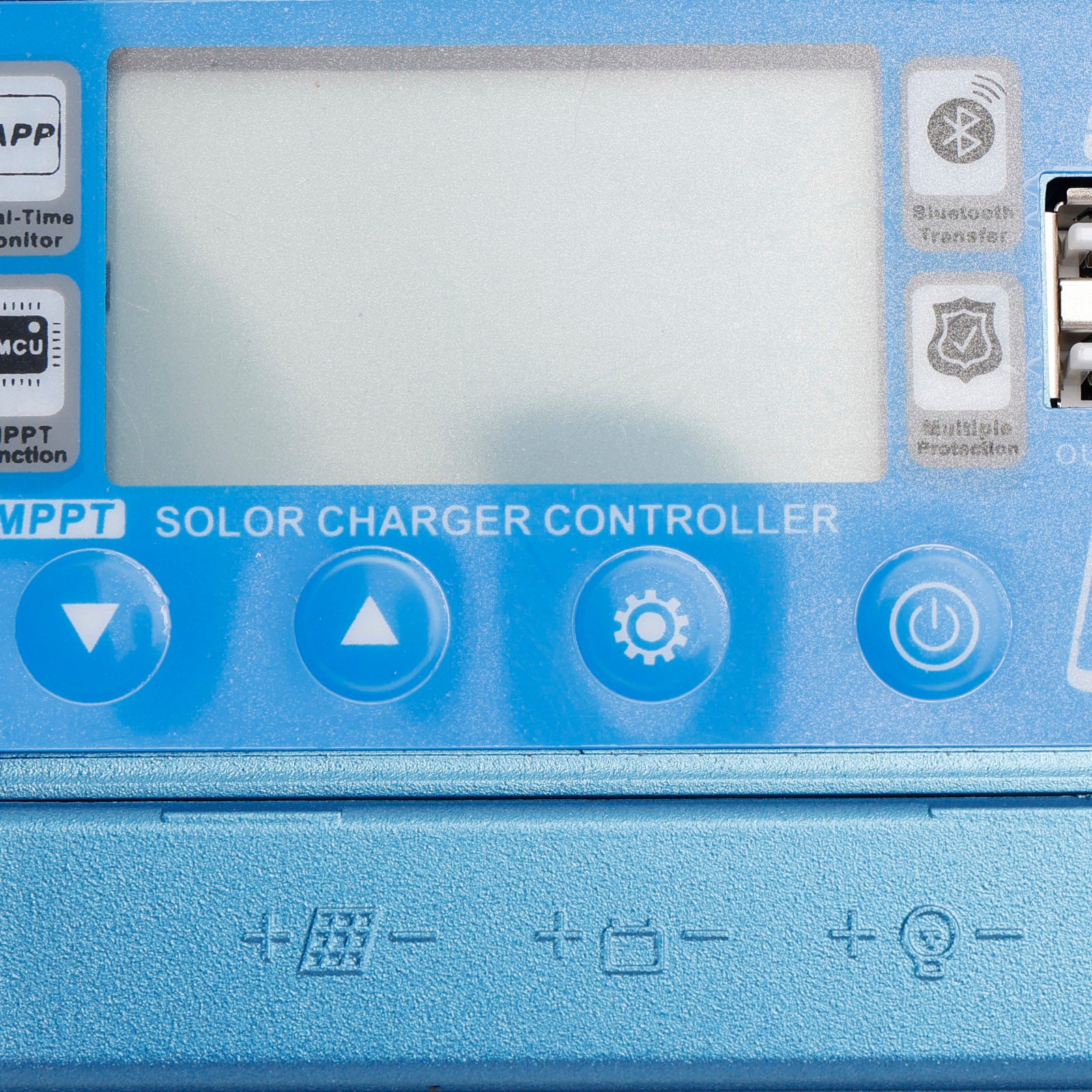 60A MPPT Bluetooth APP Solar Charge Controller Charger Fits 12V-60V Battery Blue