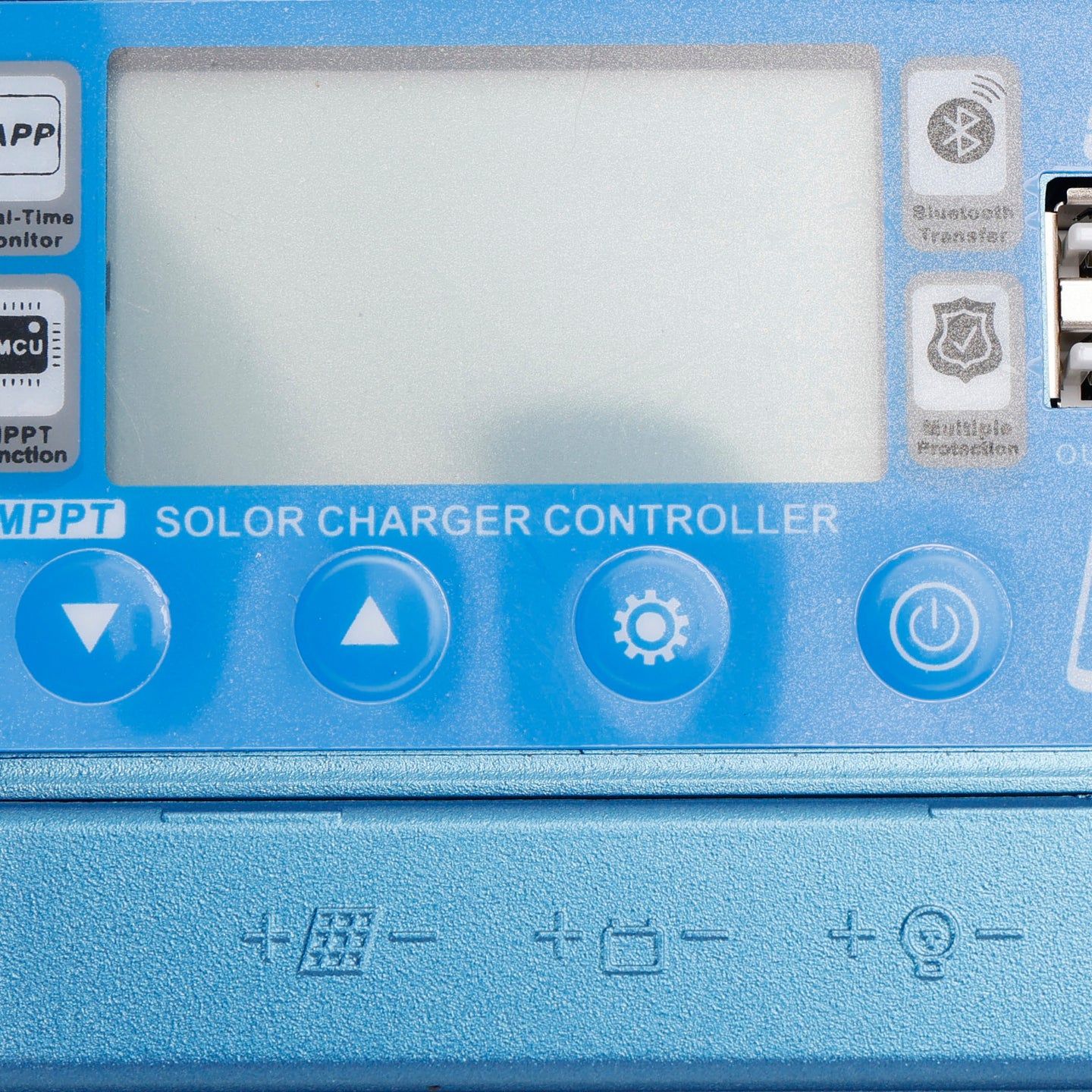 60A MPPT Bluetooth APP Solar Charge Controller Charger Fits 12V-60V Battery Blue