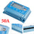 50A MPPT Bluetooth APP Solar Charge Controller Charger Fits 12V-60V Battery Blue
