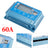 60A MPPT Bluetooth APP Solar Charge Controller Charger Fits 12V-60V Battery Blue