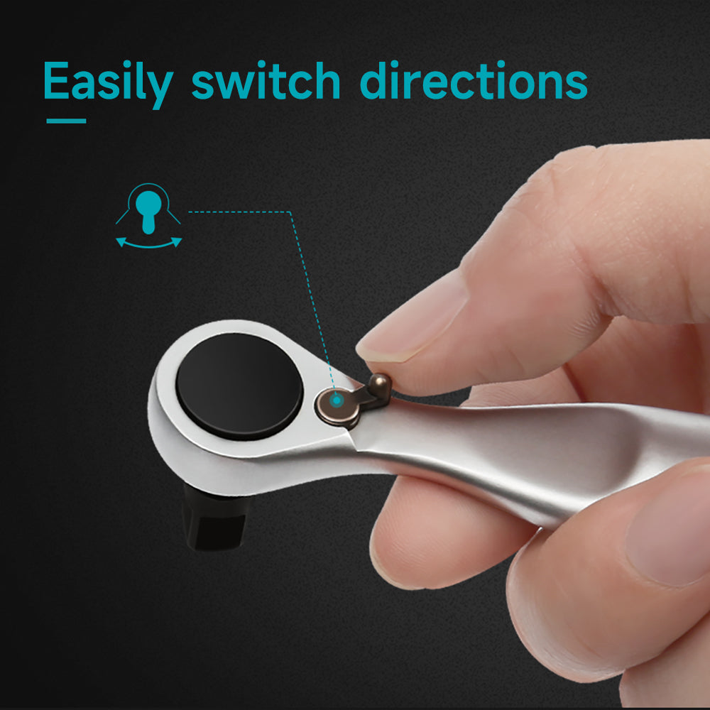 Polycarbonate and Alloy Steel 41-Pieces Mini Ratchet and Screwdriver Set Compact and Portable