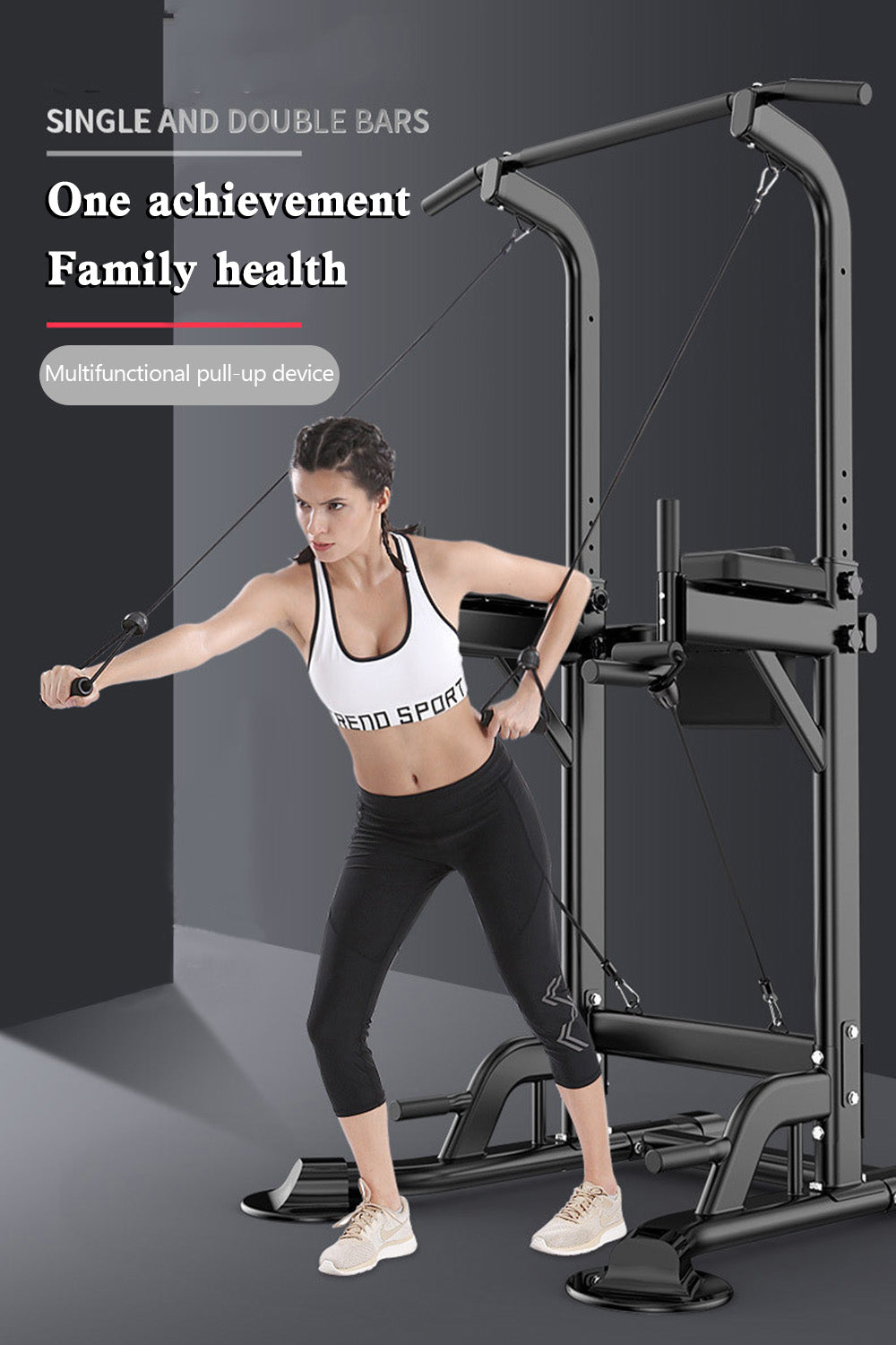 Pull-Up & Squat Bar Power Tower Dip Stands Home Gym Strength (Copy)
