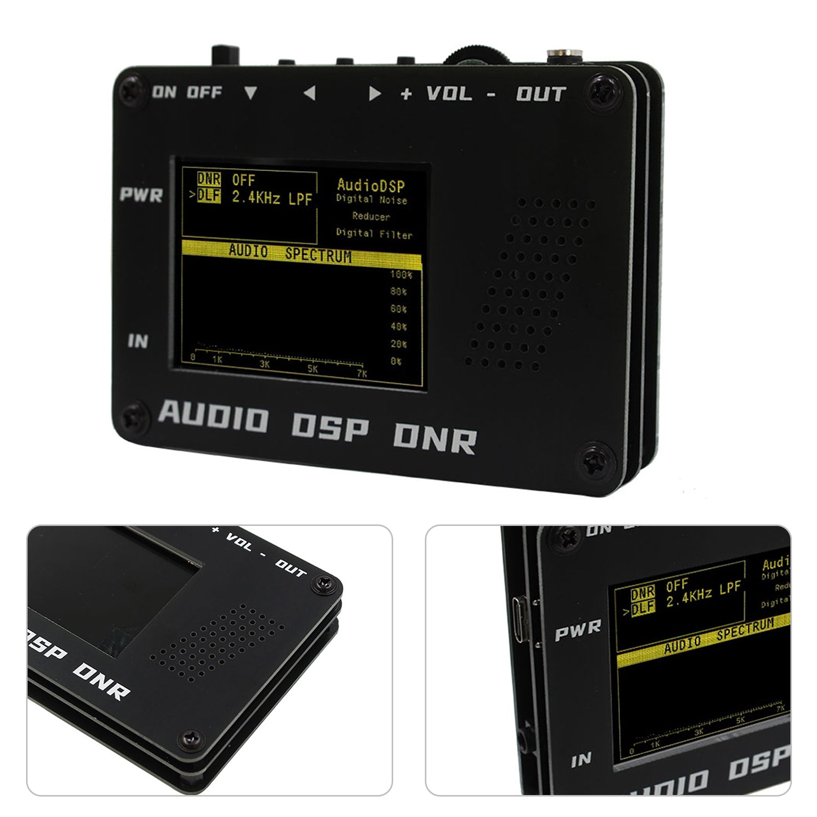 Audio DSP Noise Reducer DNR Digital Filter SSB Ham radio YAESU ICOM + Speaker