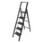 5-Step Folding Ladder, Aluminum with Anti-Slip Pedal - Heavy Duty & Stable Step Stool