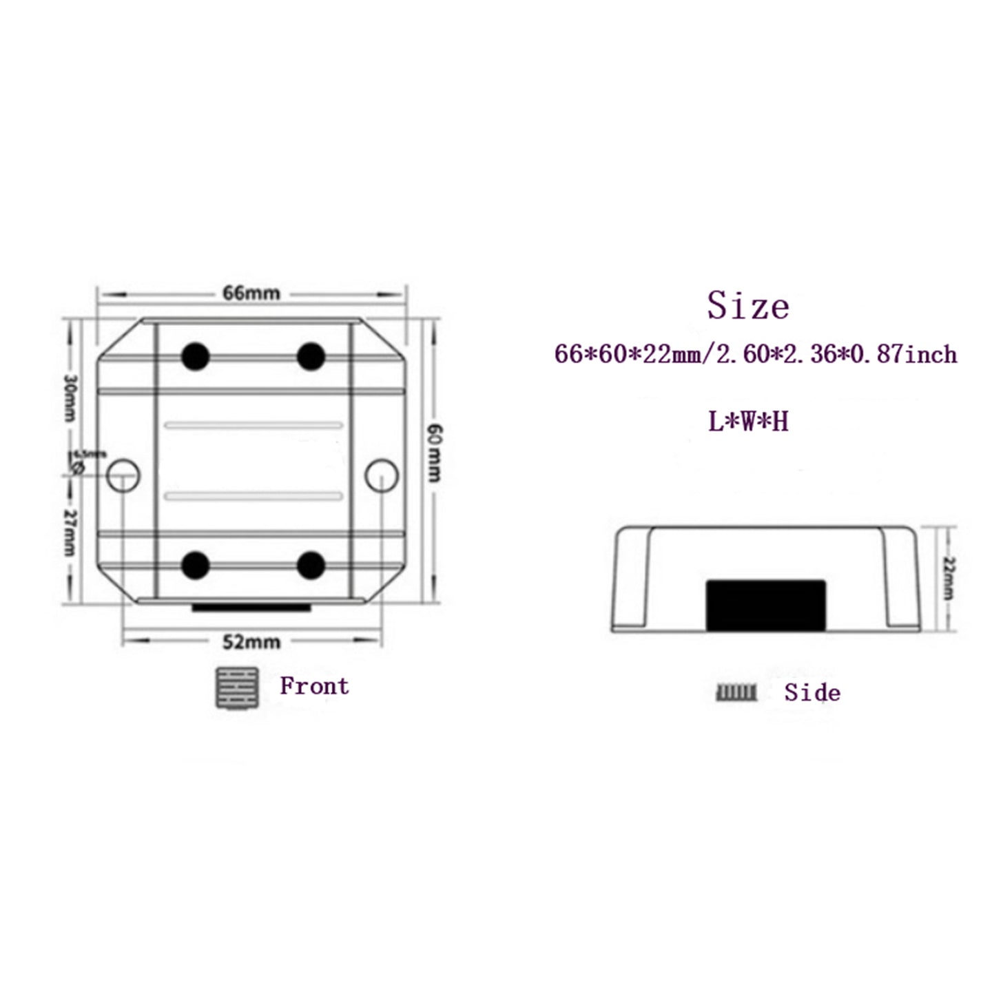 Waterproof DC (5-32V) to 12V 2/3A Voltage Power Supply Converter Regulator, 5-32V To 12V 3A 4L1