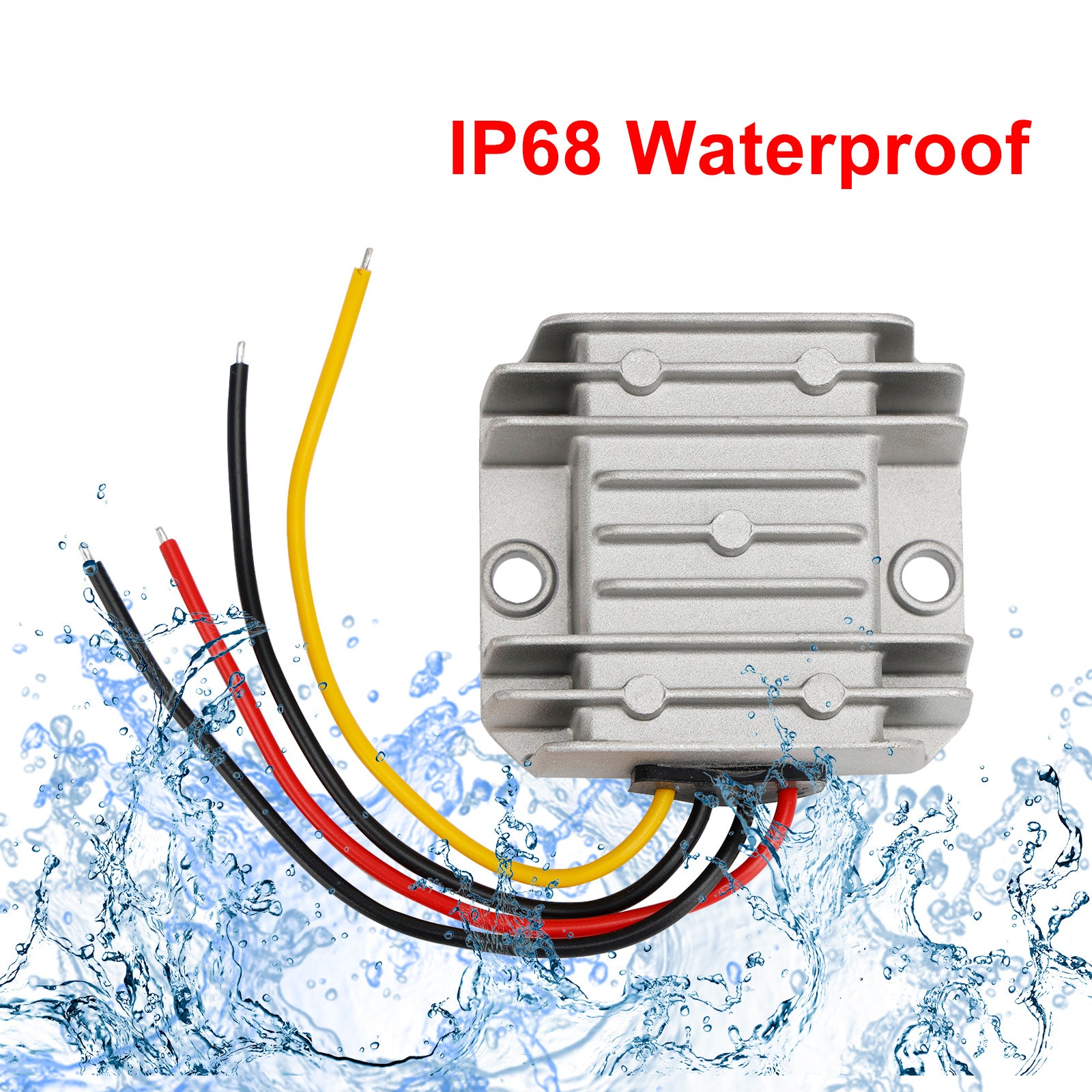 Waterproof DC (5-32V) to 12V 2/3A Voltage Power Supply Converter Regulator, 5-32V To 12V 3A 4L