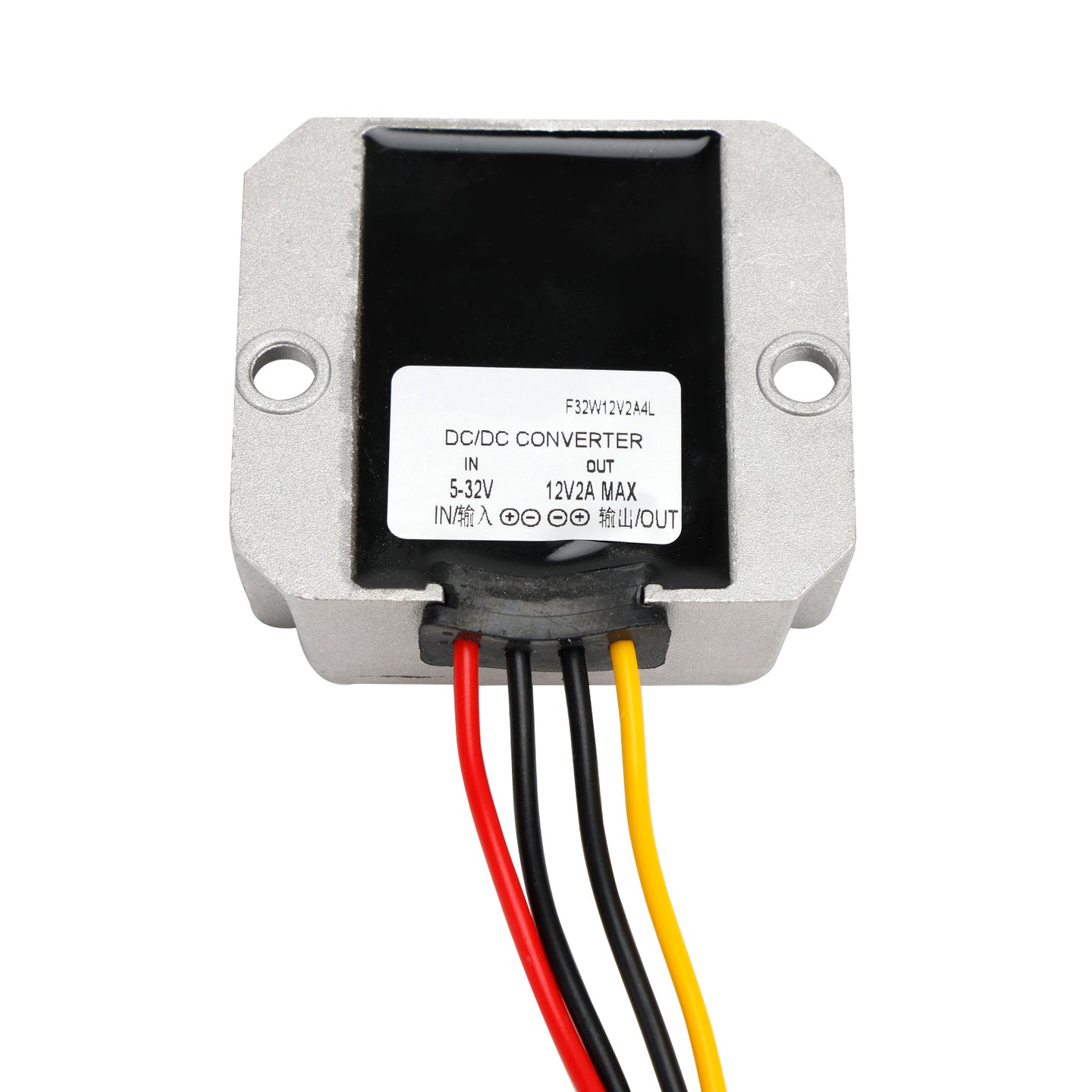 Waterproof DC (5-32V) to 12V 2/3A Voltage Power Supply Converter Regulator, 5-32V To 12V 2A 4L