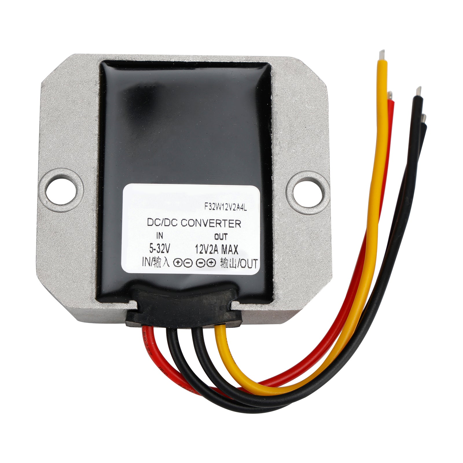 Waterproof DC (5-32V) to 12V 2/3A Voltage Power Supply Converter Regulator, 5-32V To 12V 2A 4L