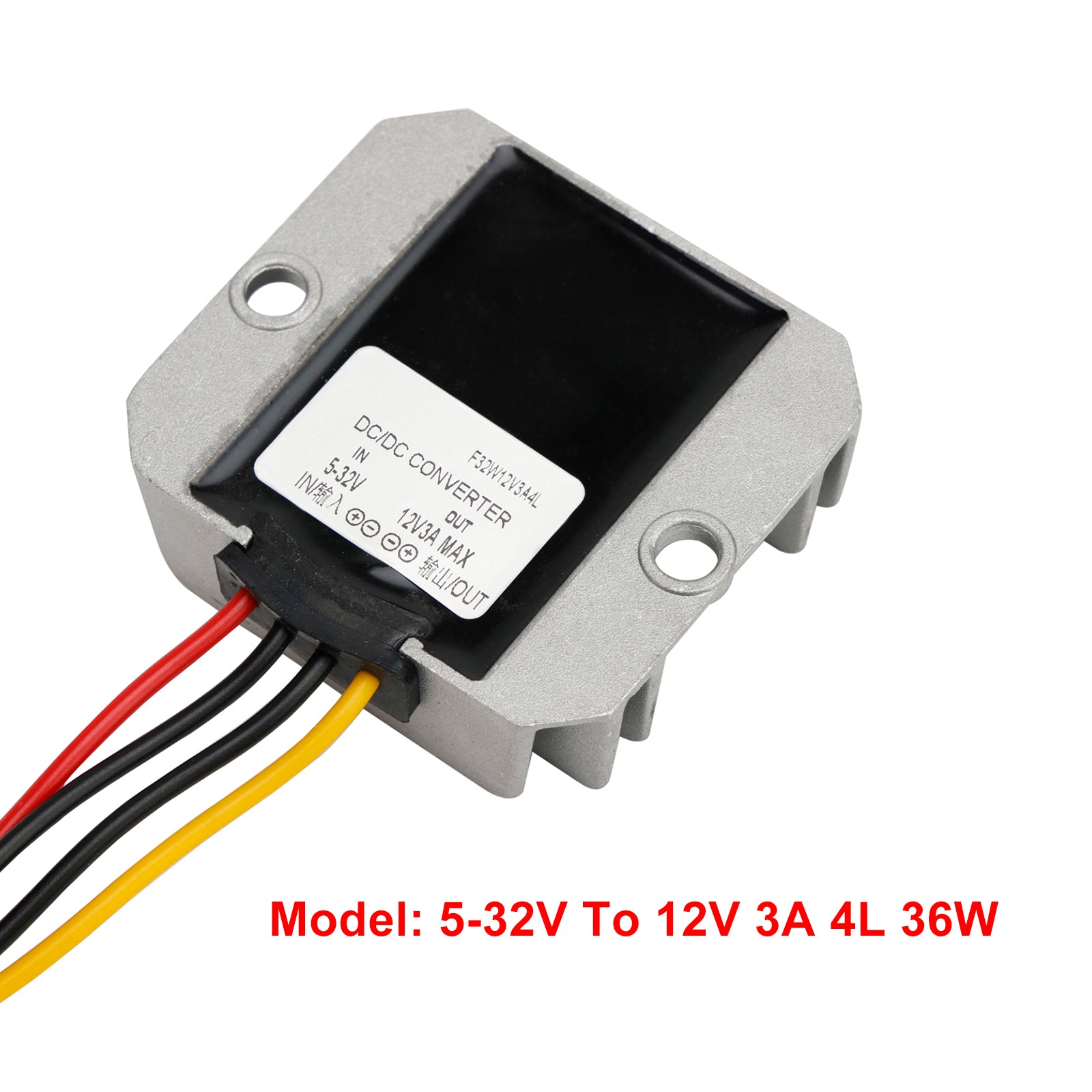 Waterproof DC (5-32V) to 12V 2/3A Voltage Power Supply Converter Regulator, 5-32V To 12V 3A 4L