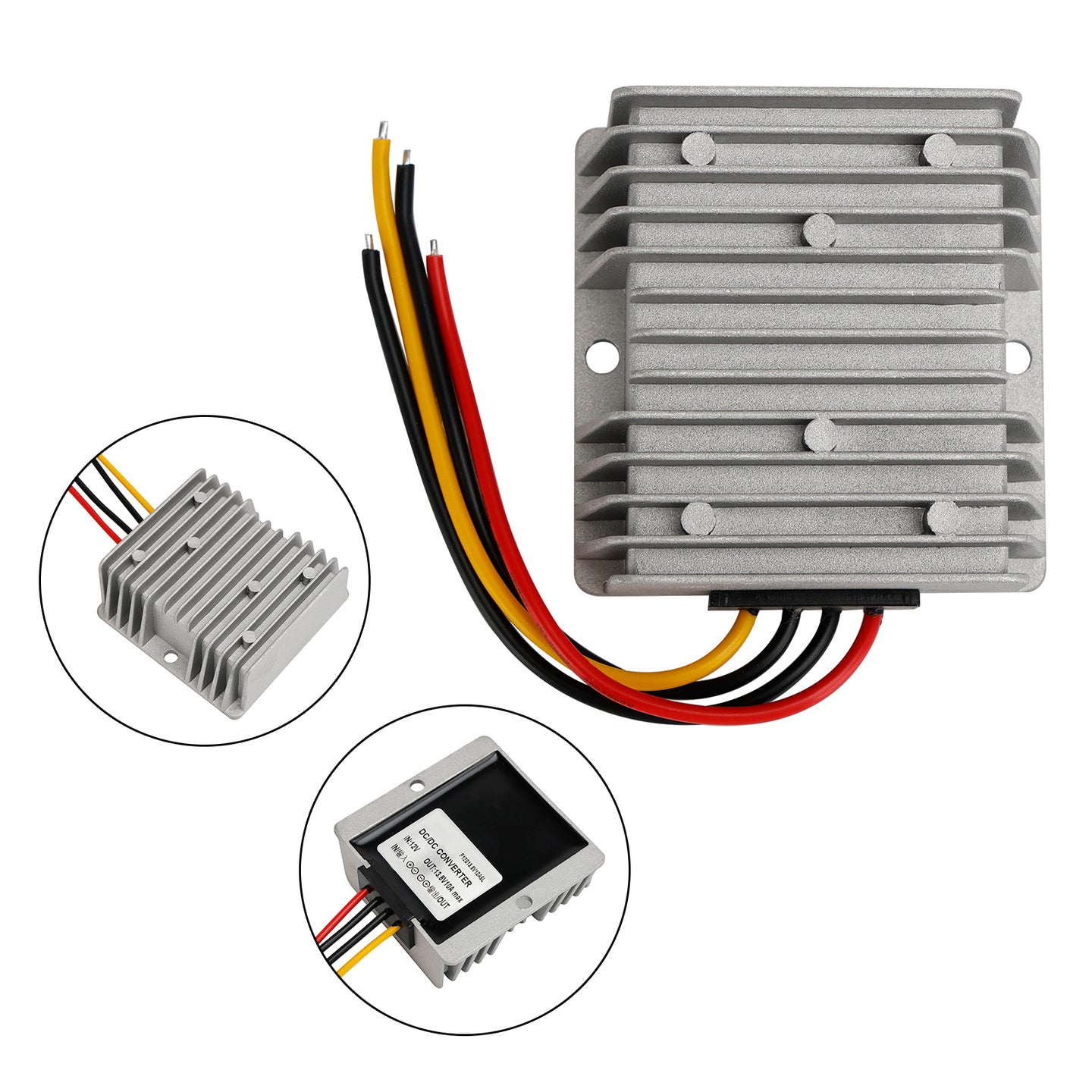 DC-DC 12V-13.8V 10A 138W Step Up Power Supply Converter Regulator Waterproof