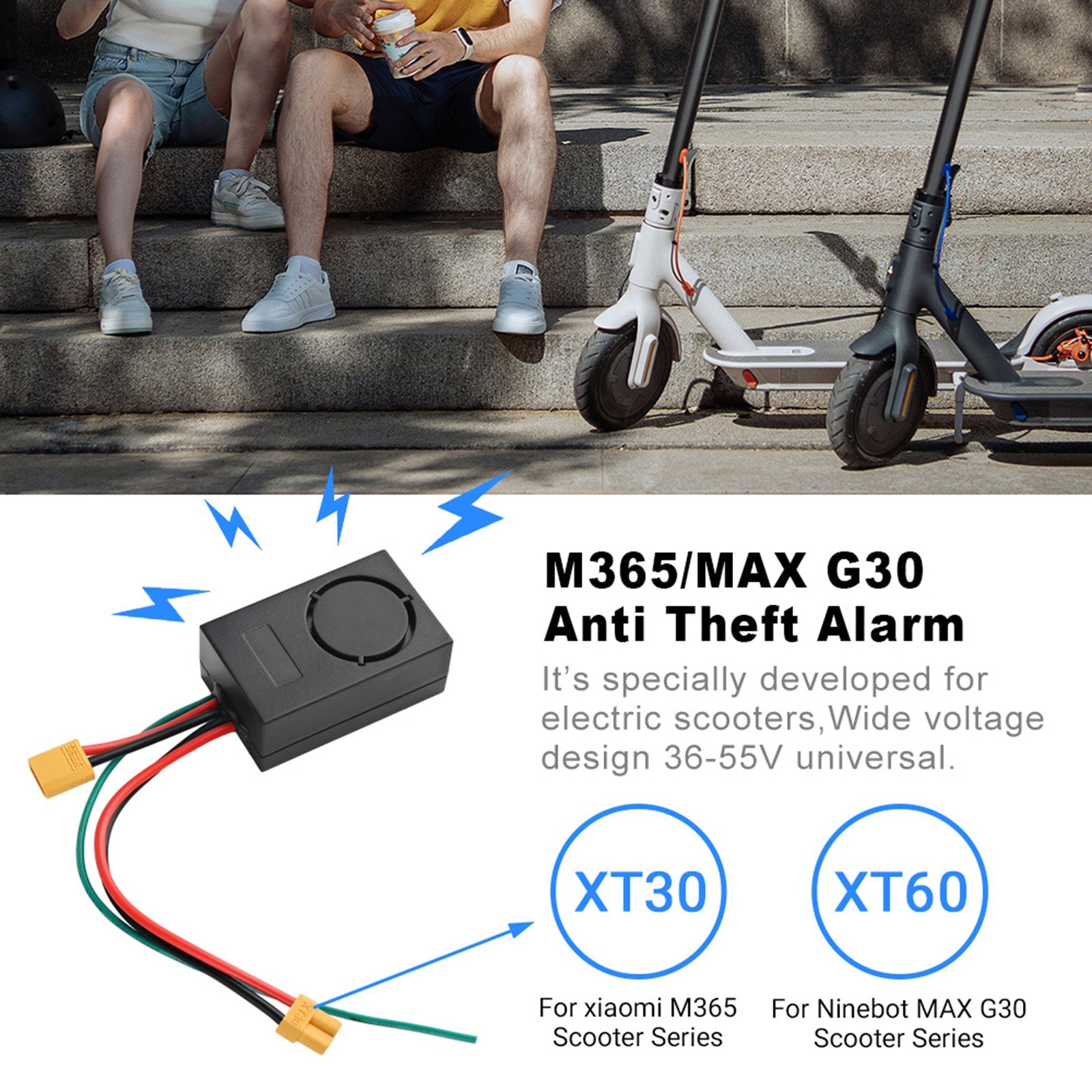 Electric Scooter Anti-Theft Alarm suitable For Xiaomi M365/MAX G30 Scooter