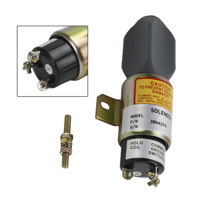 3864274 24V Stop Shutoff Solenoid For Cummins 1700-2536 1751-24E7U1B1S5A