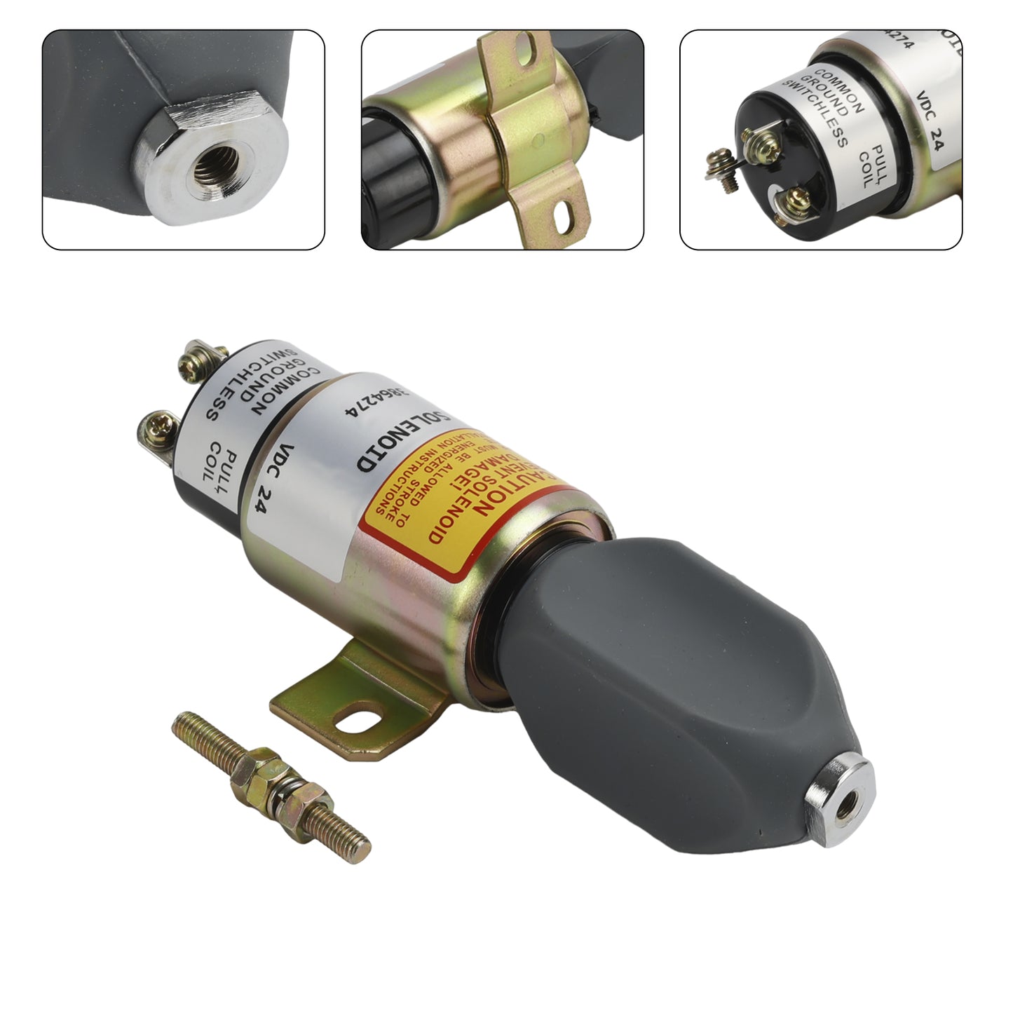 3864274 24V Stop Shutoff Solenoid For Cummins 1700-2536 1751-24E7U1B1S5A