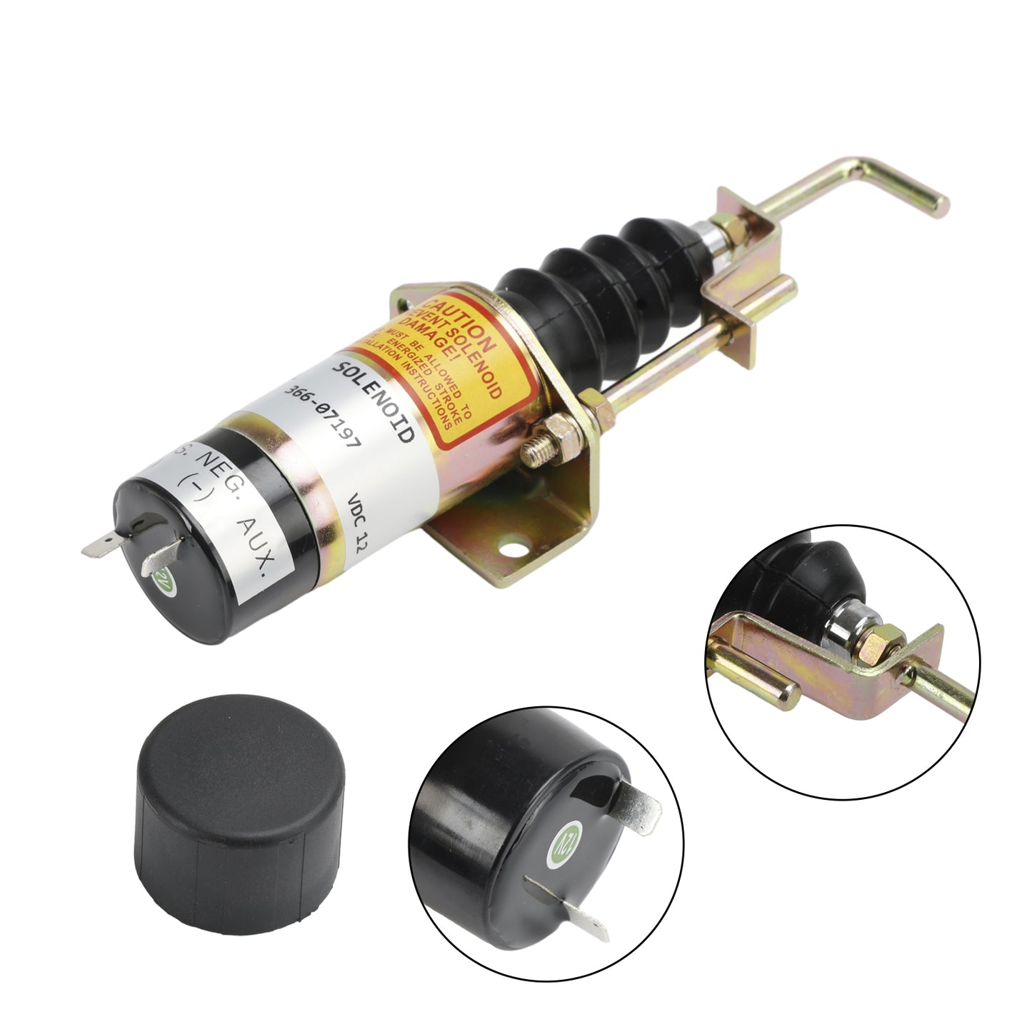 Fuel Shut Off Solenoid 366-07197 SA-3405T For Lister Petter 12V 1502-12C7U2B2S1