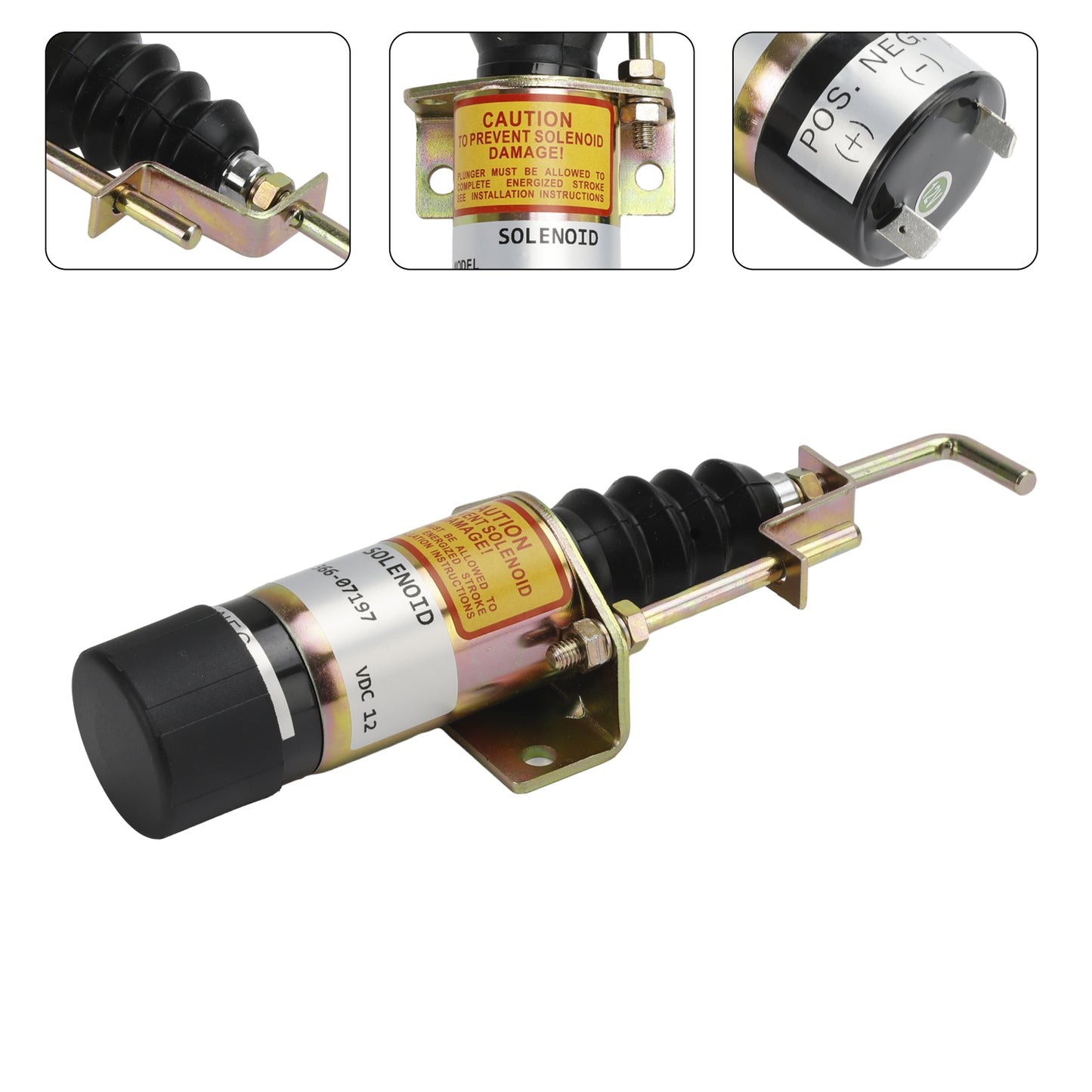 Fuel Shut Off Solenoid 366-07197 SA-3405T For Lister Petter 12V 1502-12C7U2B2S1