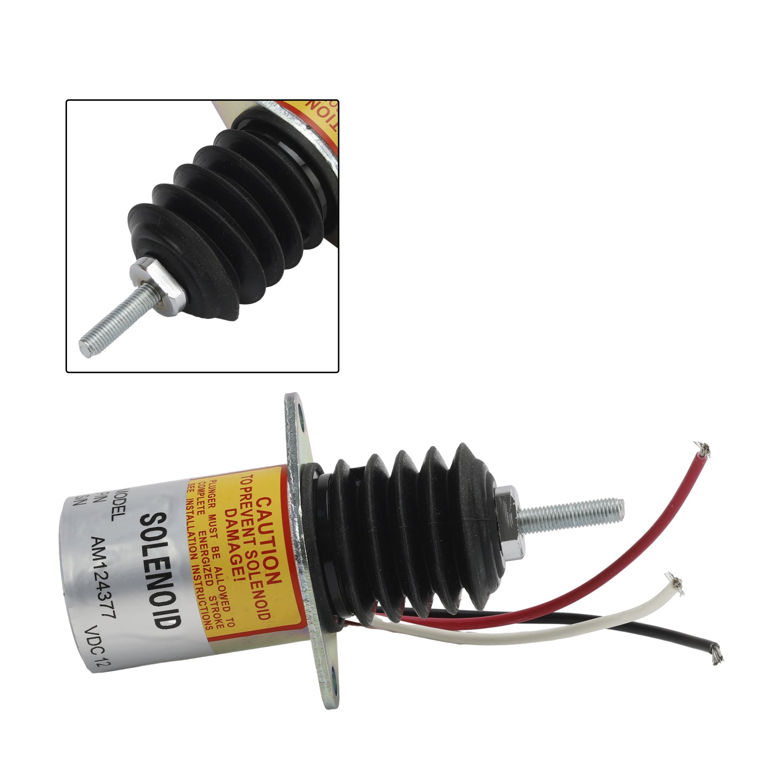 12V Fuel Shut off Solenoid AM124379 AM124377 For John Deere 655 755 856