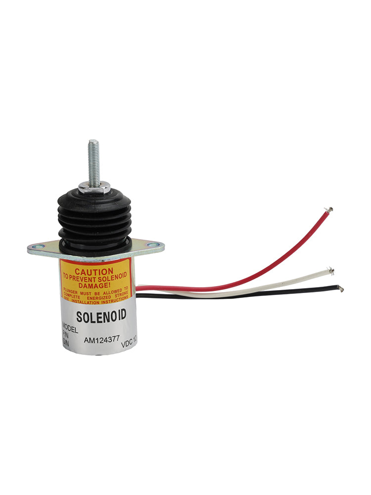 12V Fuel Shut off Solenoid AM124379 AM124377 For John Deere 655 755 856