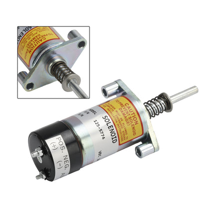 125-5774 24V Fuel Shut Off Solenoid For Caterpillar 3204 3304 3304B 3306 3306B